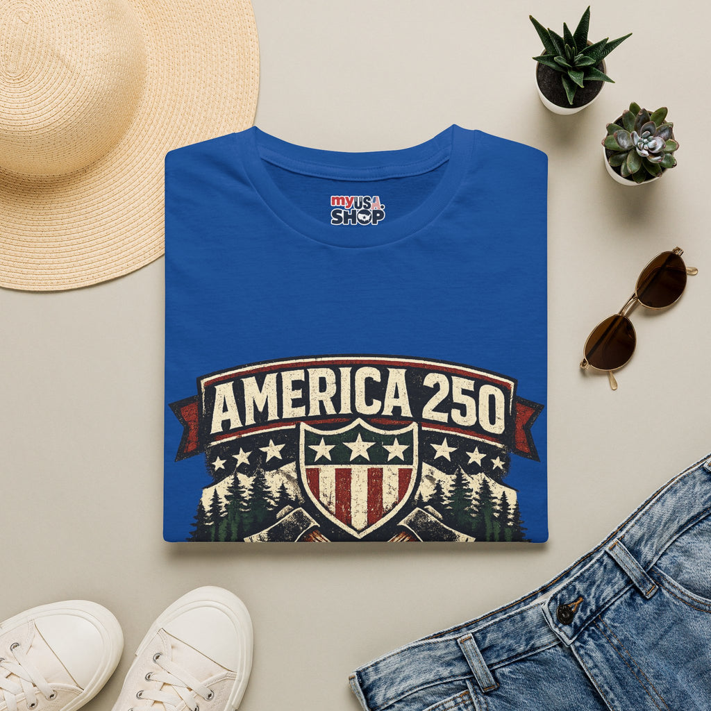 America 250 Shirt —Oregon  Rustic Timber Heritage Graphic Tee