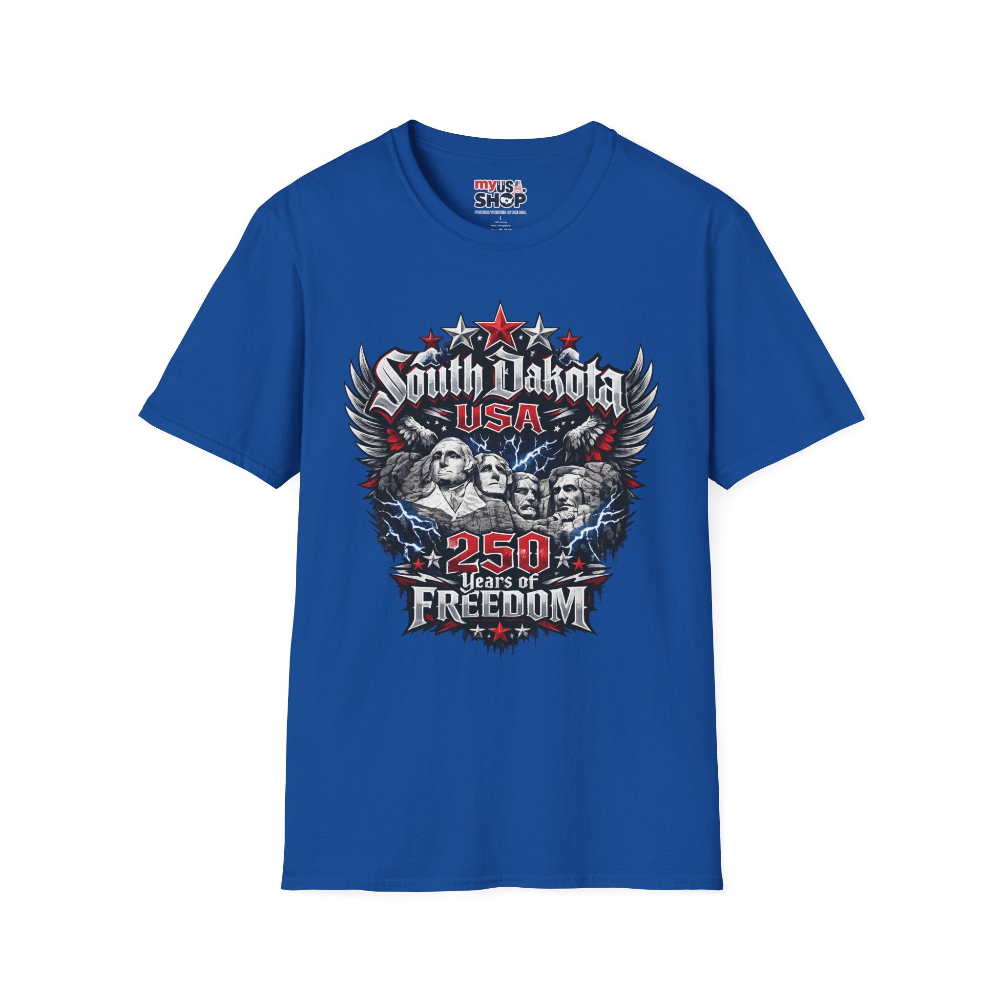America 250 South Dakota Shirt — Freedom Anniversary Patriotic Graphic Tee