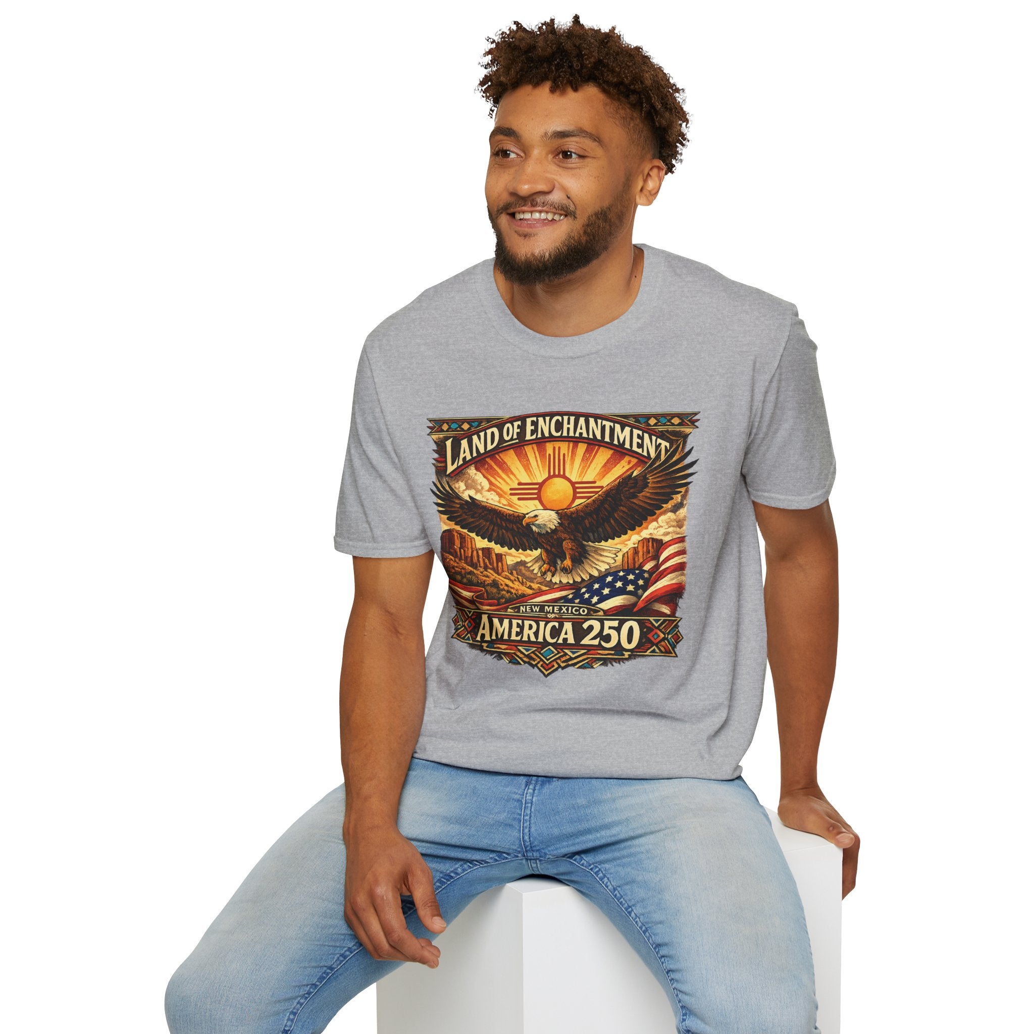 America 250 Land of Enchantment Eagle — New Mexico Patriotic Graphic Tee