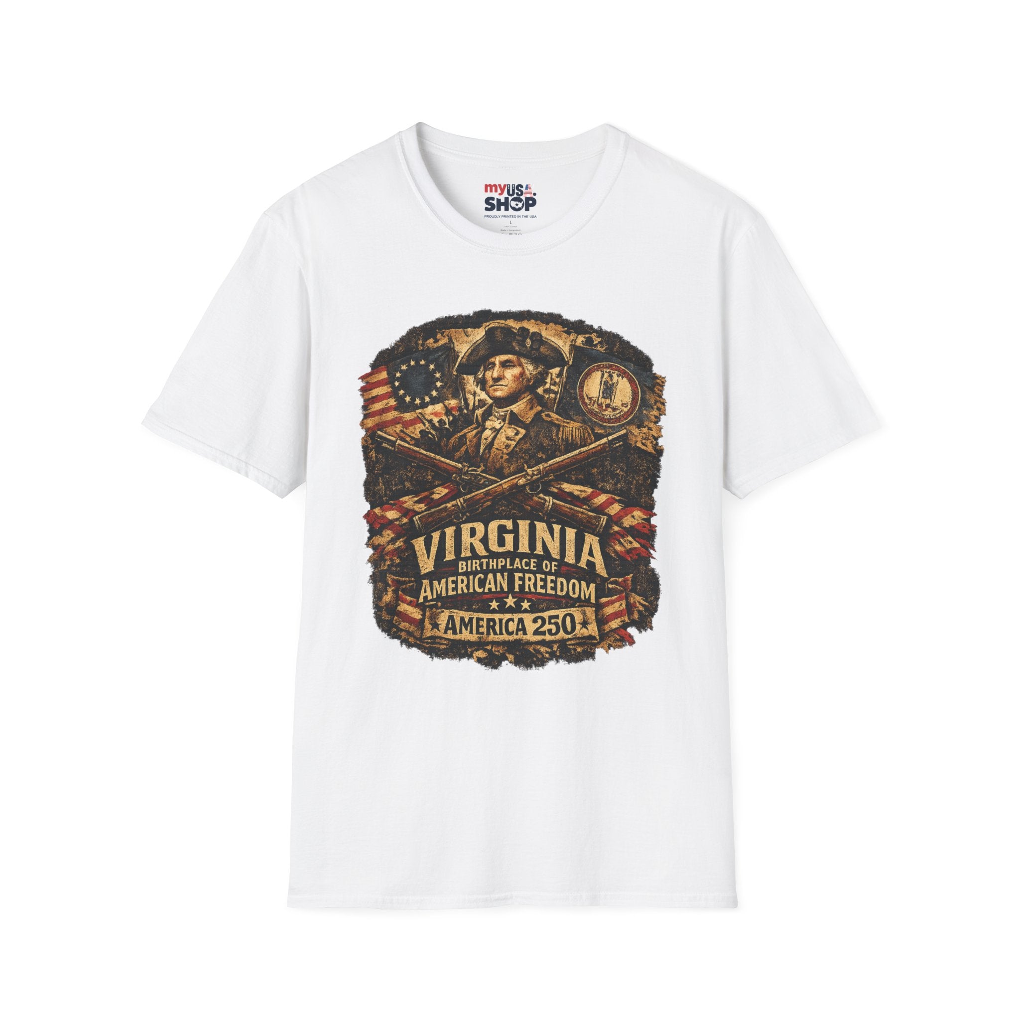 America 250 Virginia- American Freedom Tee Design