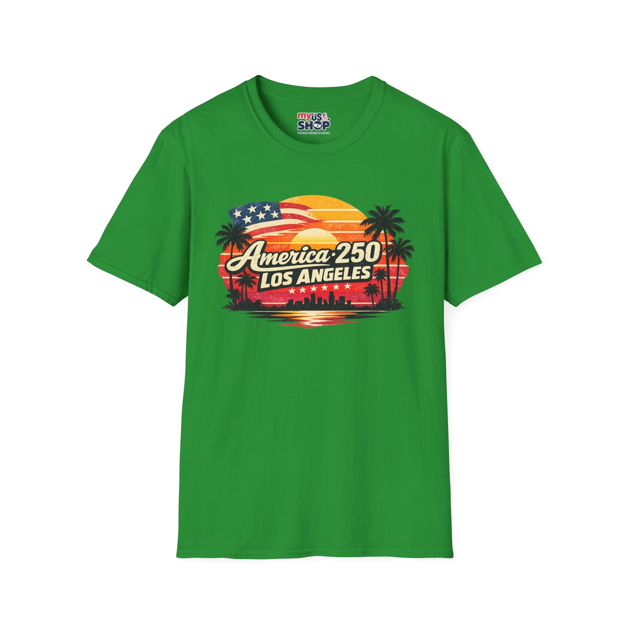 America 250 Los Angeles Retro Sunset California Tee