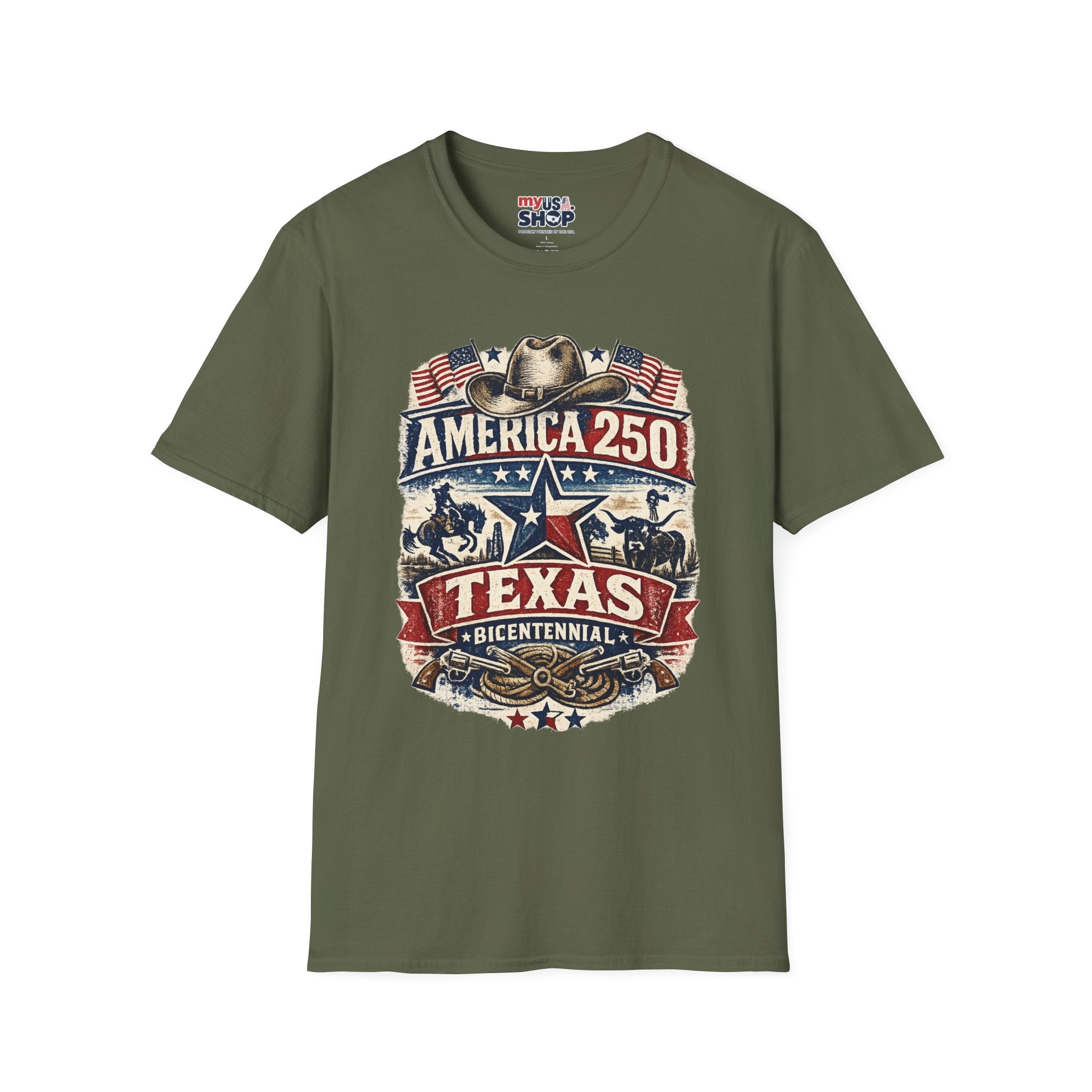 America 250 Texas T-Shirt — Western Heritage Graphic Tee