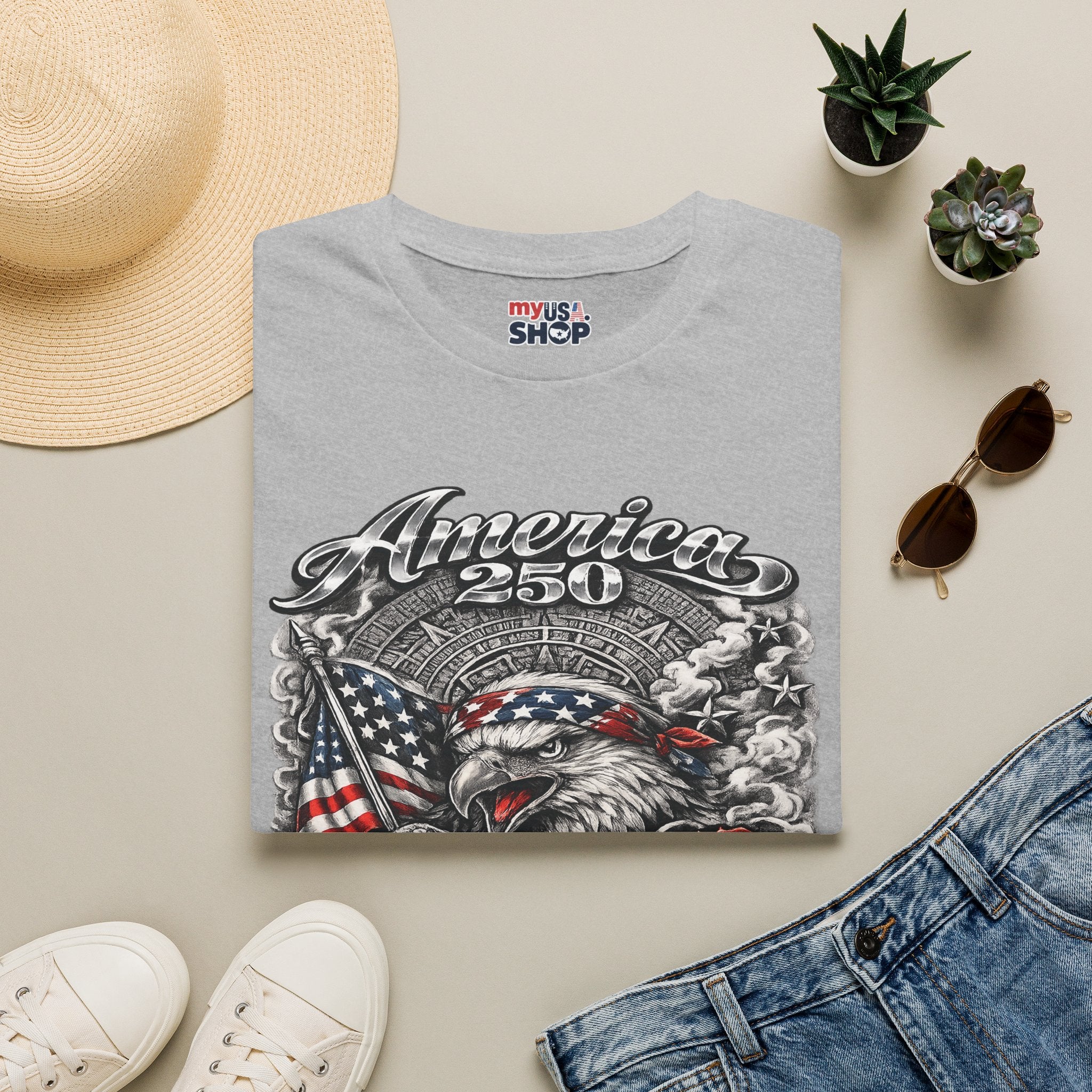 America 250 Eagle Flag — Born & Proud Patriotic
