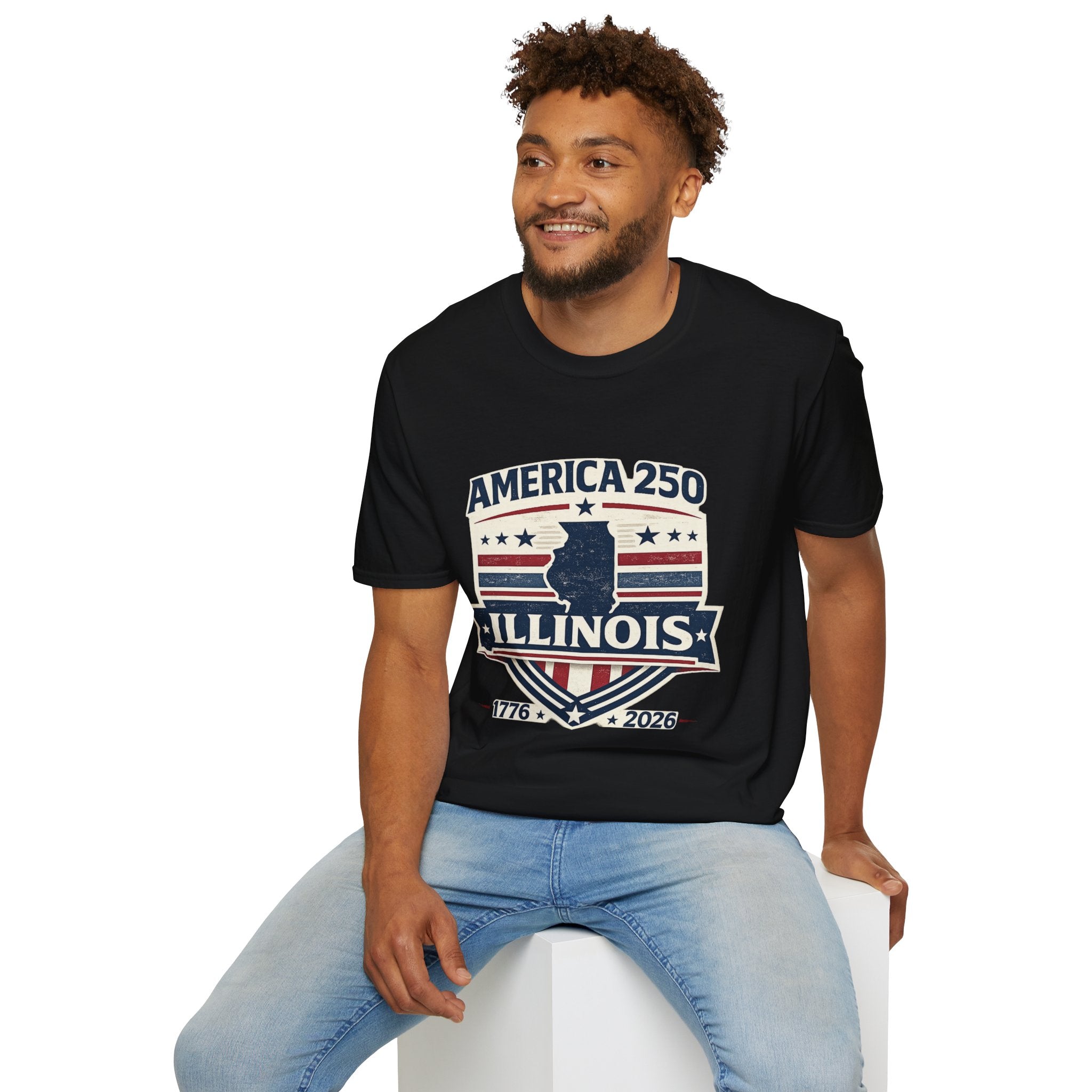 America 250 Illinois T-Shirt — 1776–2026 Bicentennial USA State Pride Tee