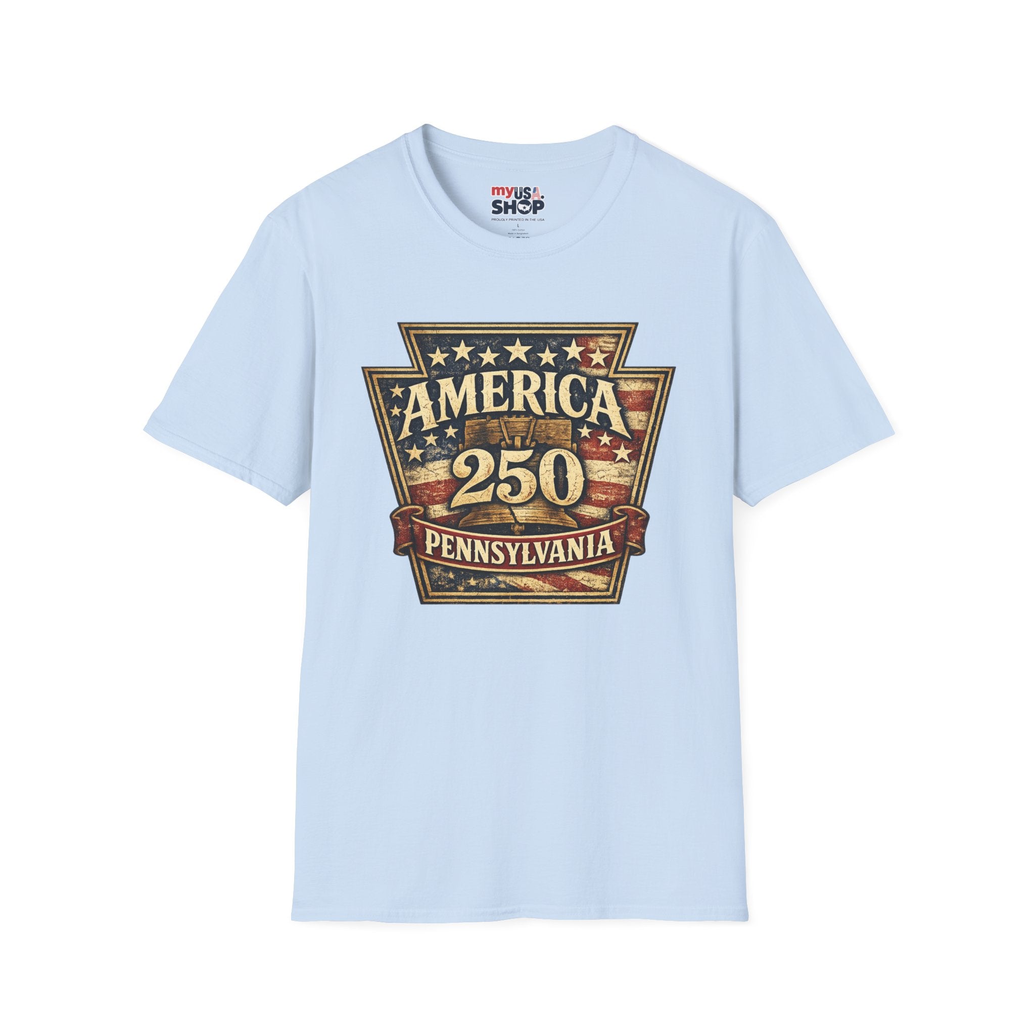 Pennsylvania America 250 Shirt — Keystone State Vintage Badge Graphic Tee