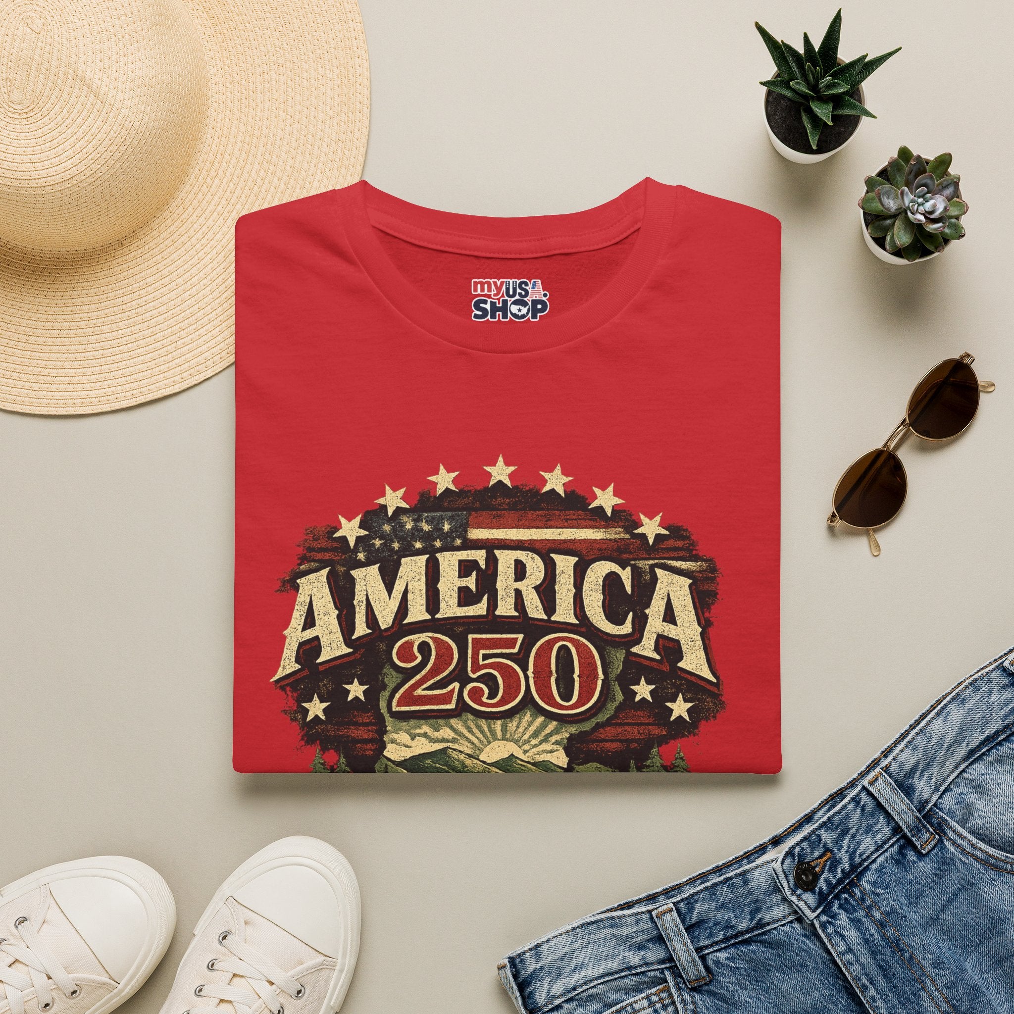 America 250 – Vermont “The Green Mountain State” Vintage Tee Design