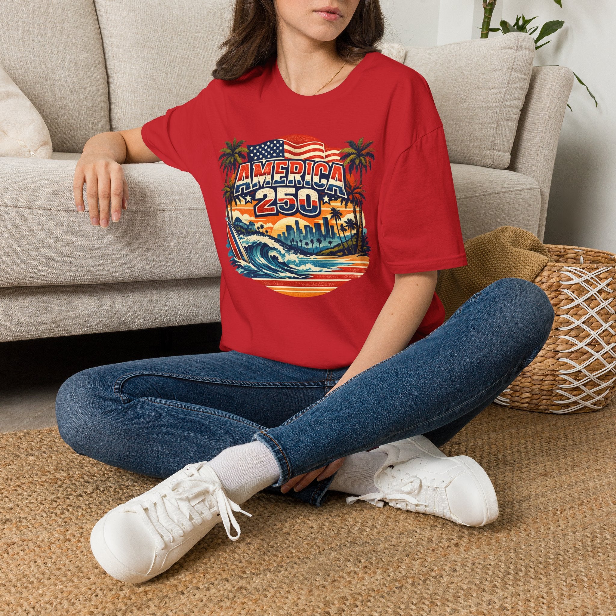 America 250 Los Angeles West Coast Patriot California Tee