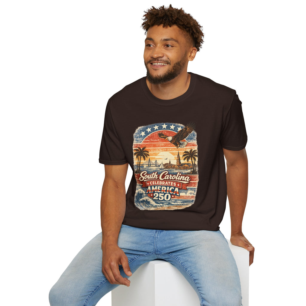 South Carolina Vintage Eagle T-Shirt — America Celebrates 250 Retro Tee