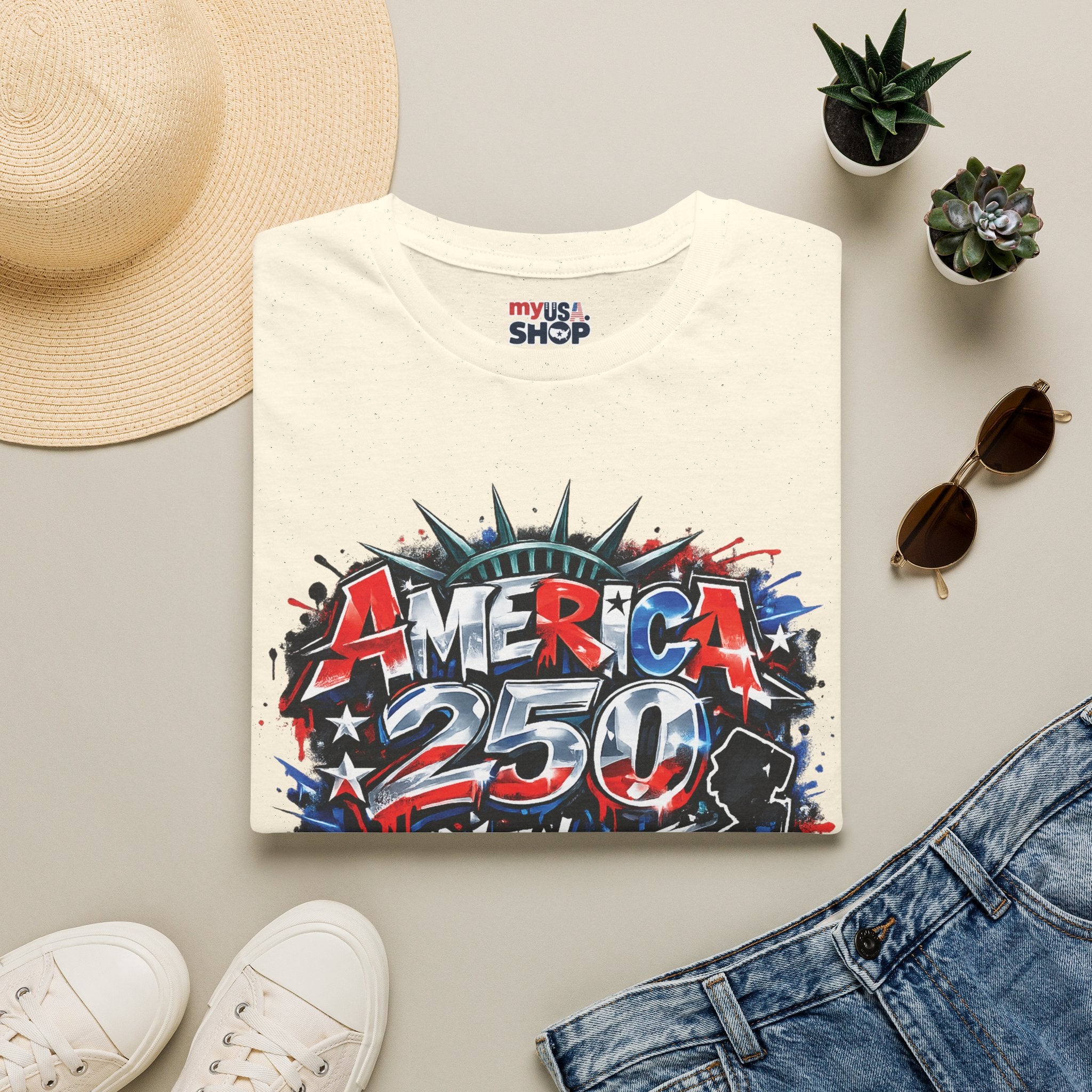 America 250 T-Shirt — New Jersey Patriotic USA 250th Anniversary Graphic Tee