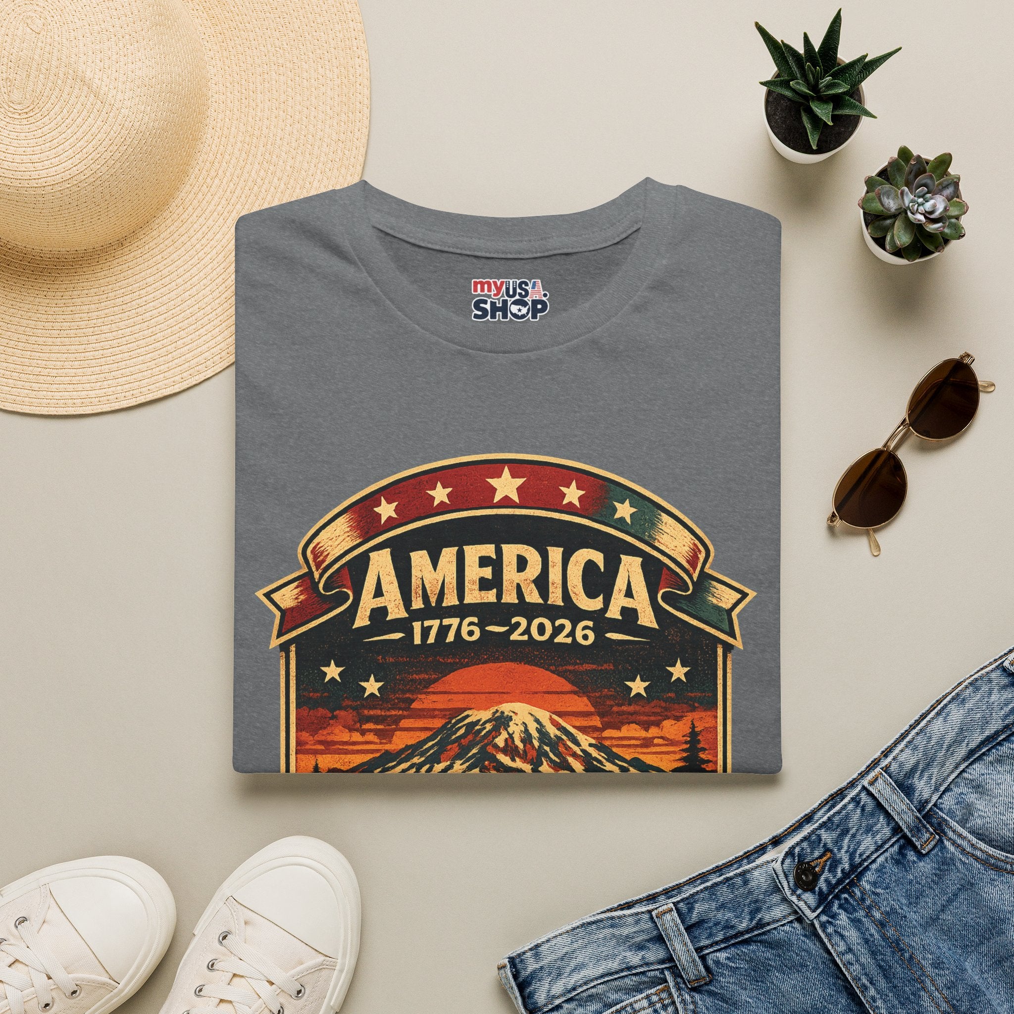 America 250 - Washington State Vintage T-Shirt