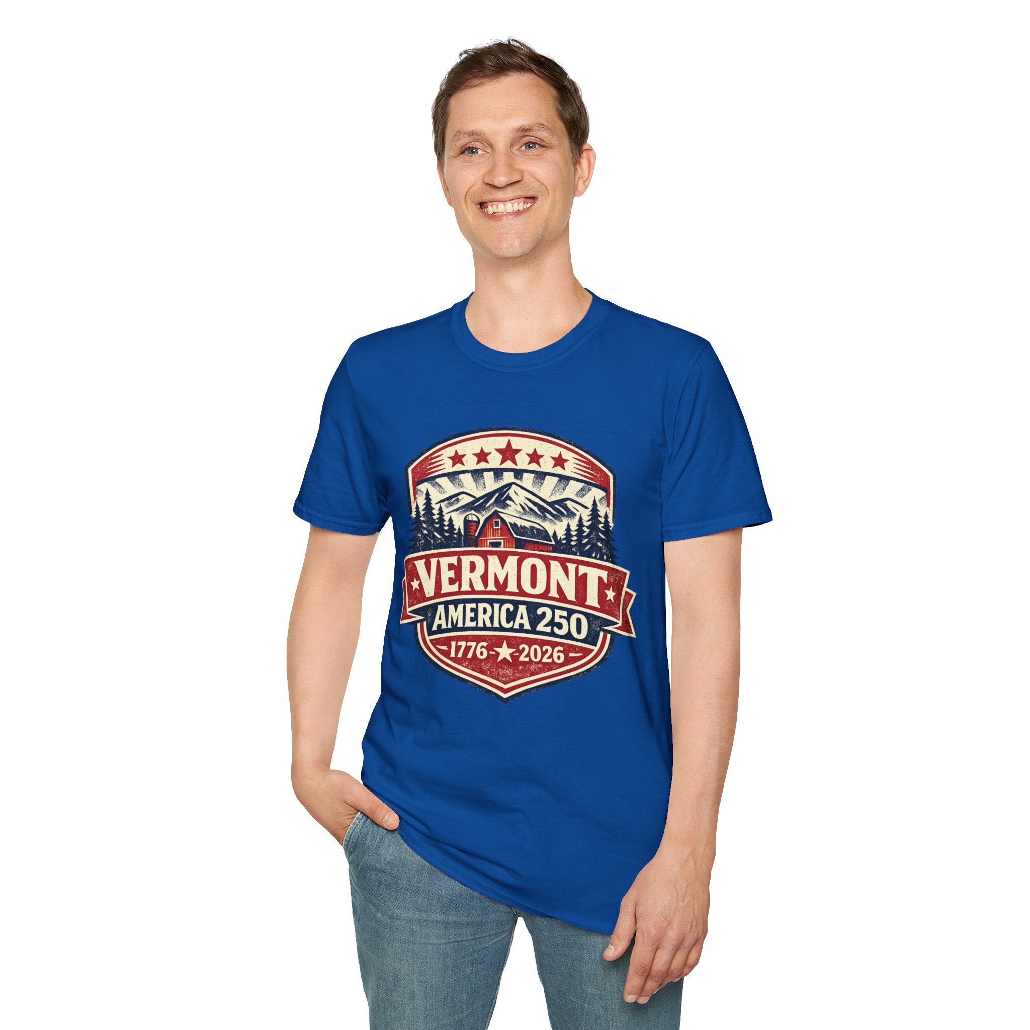 America 250 – Vermont 1776–2026 Mountain Heritage Vintage Tee Design