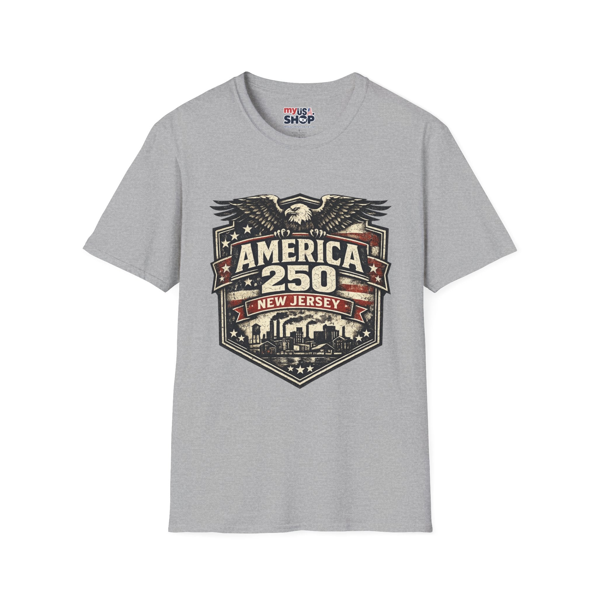 America 250 New Jersey — Vintage Eagle Patriotic