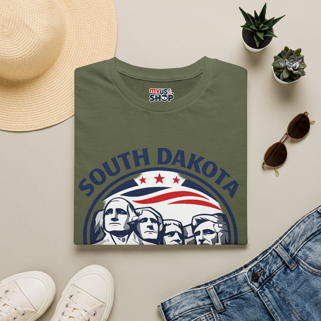America 250 South Dakota T-Shirt — Classic Patriotic Badge Graphic Tee