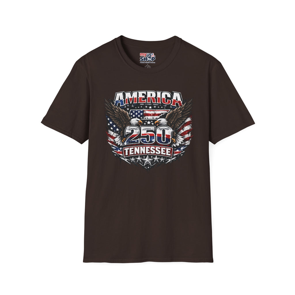 America 250 Tennessee T-Shirt — Vintage Patriotic Eagle Graphic Tee