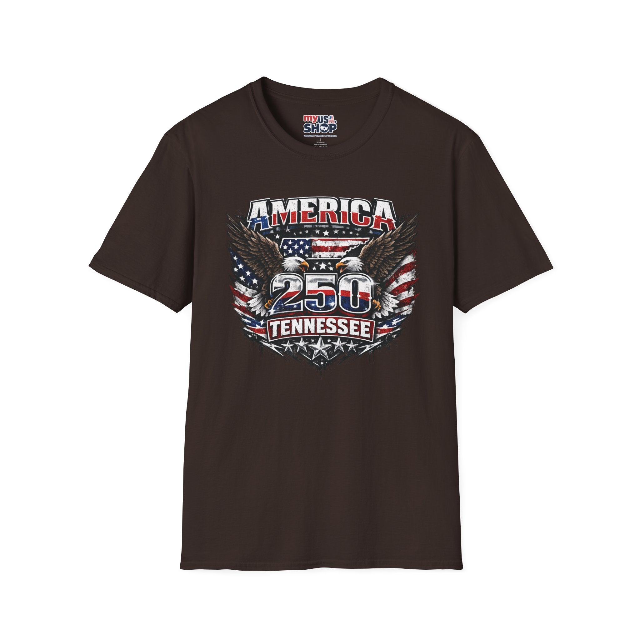 America 250 Tennessee T-Shirt — Vintage Patriotic Eagle Graphic Tee