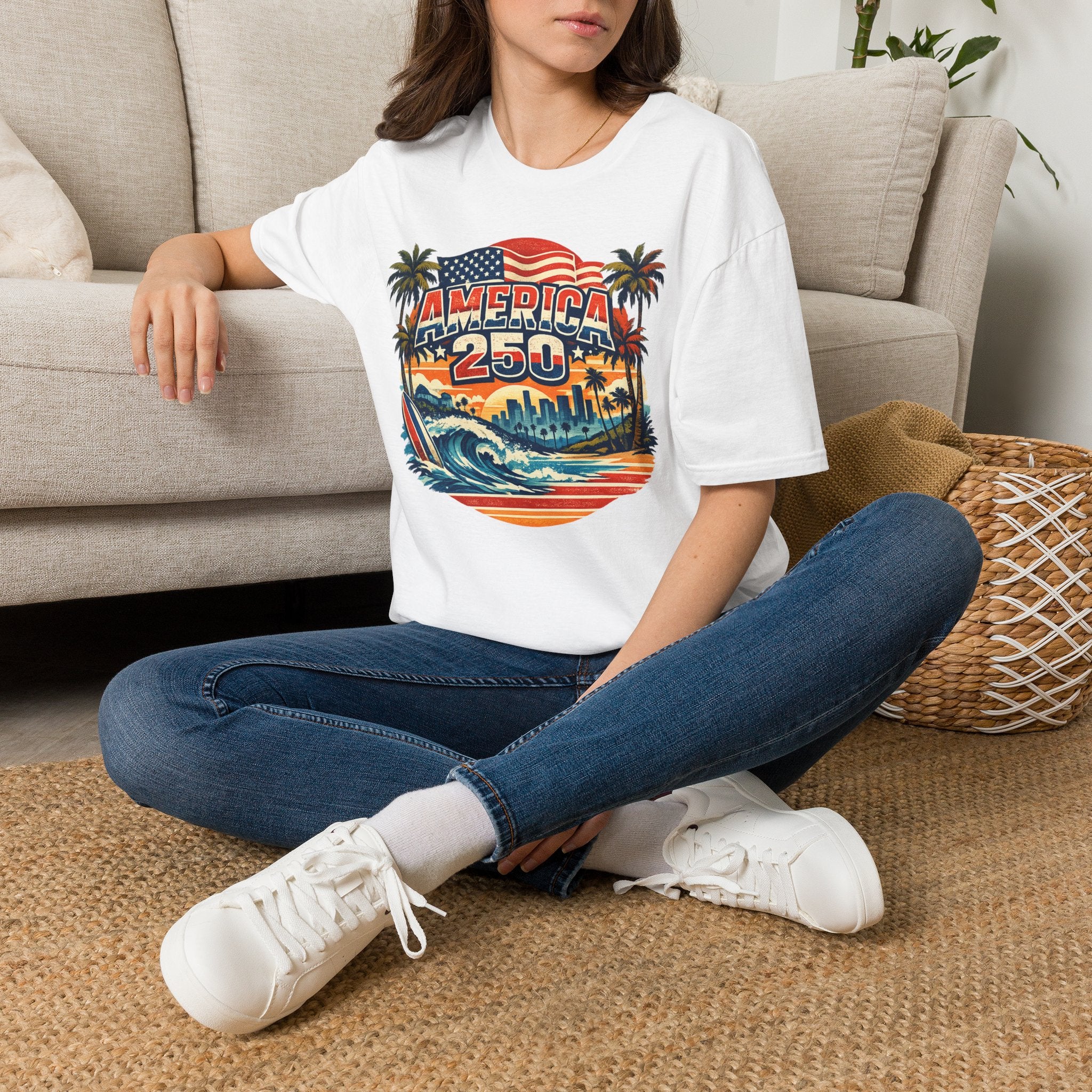 America 250 Los Angeles West Coast Patriot California Tee