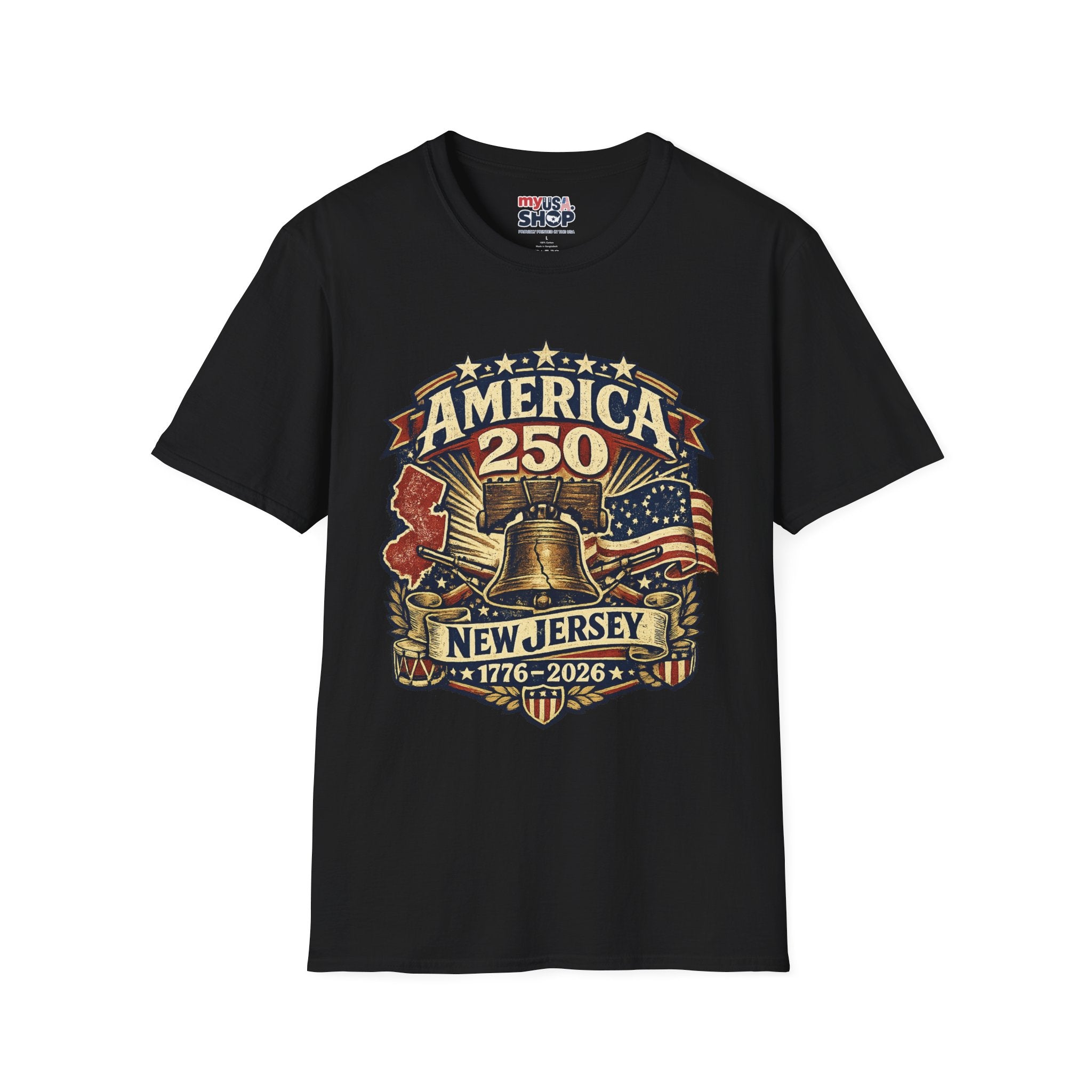 America 250 New Jersey Bicentennial Liberty Bell Tee
