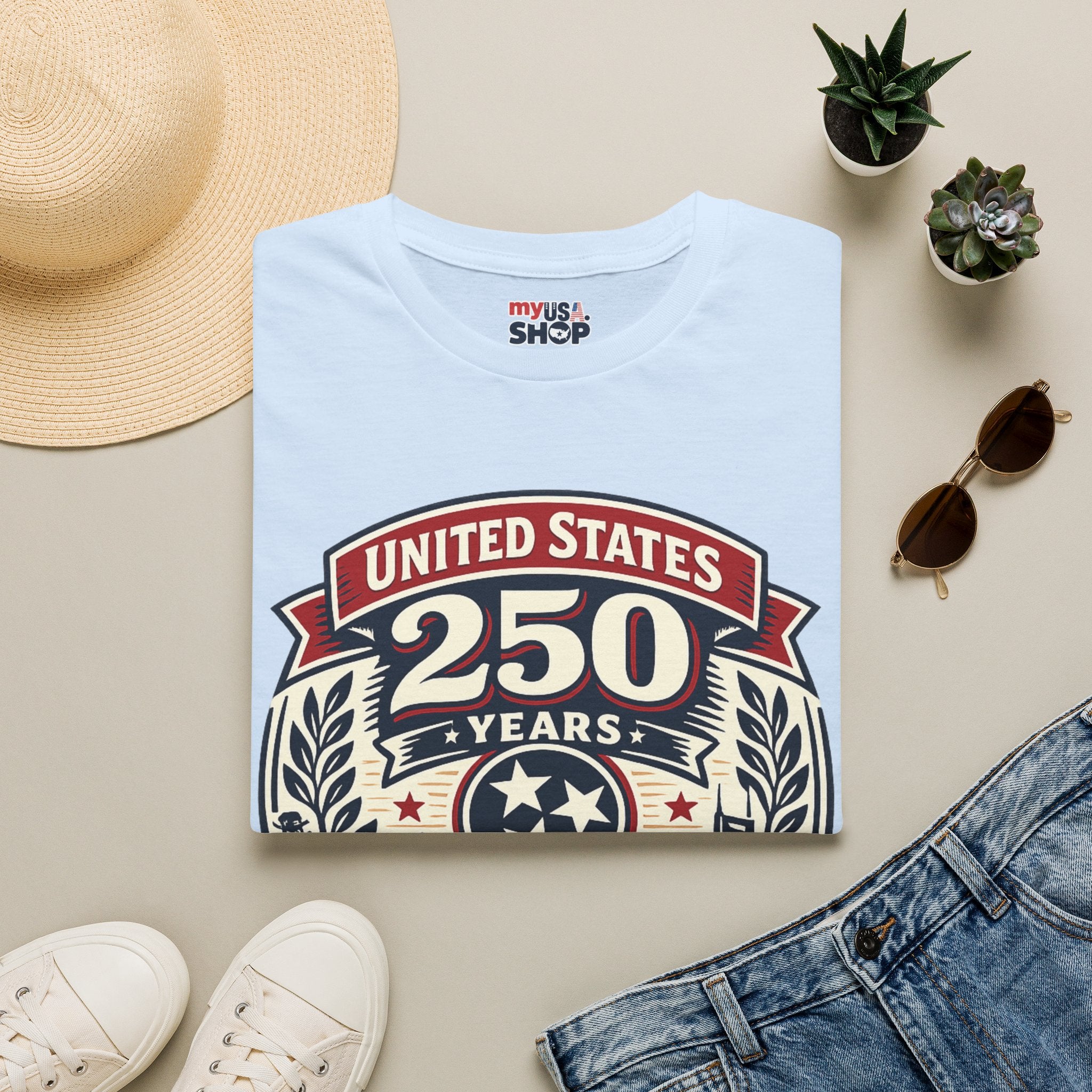 America 250 Tennessee T-Shirt — United States 250 Years Heritage Graphic Tee