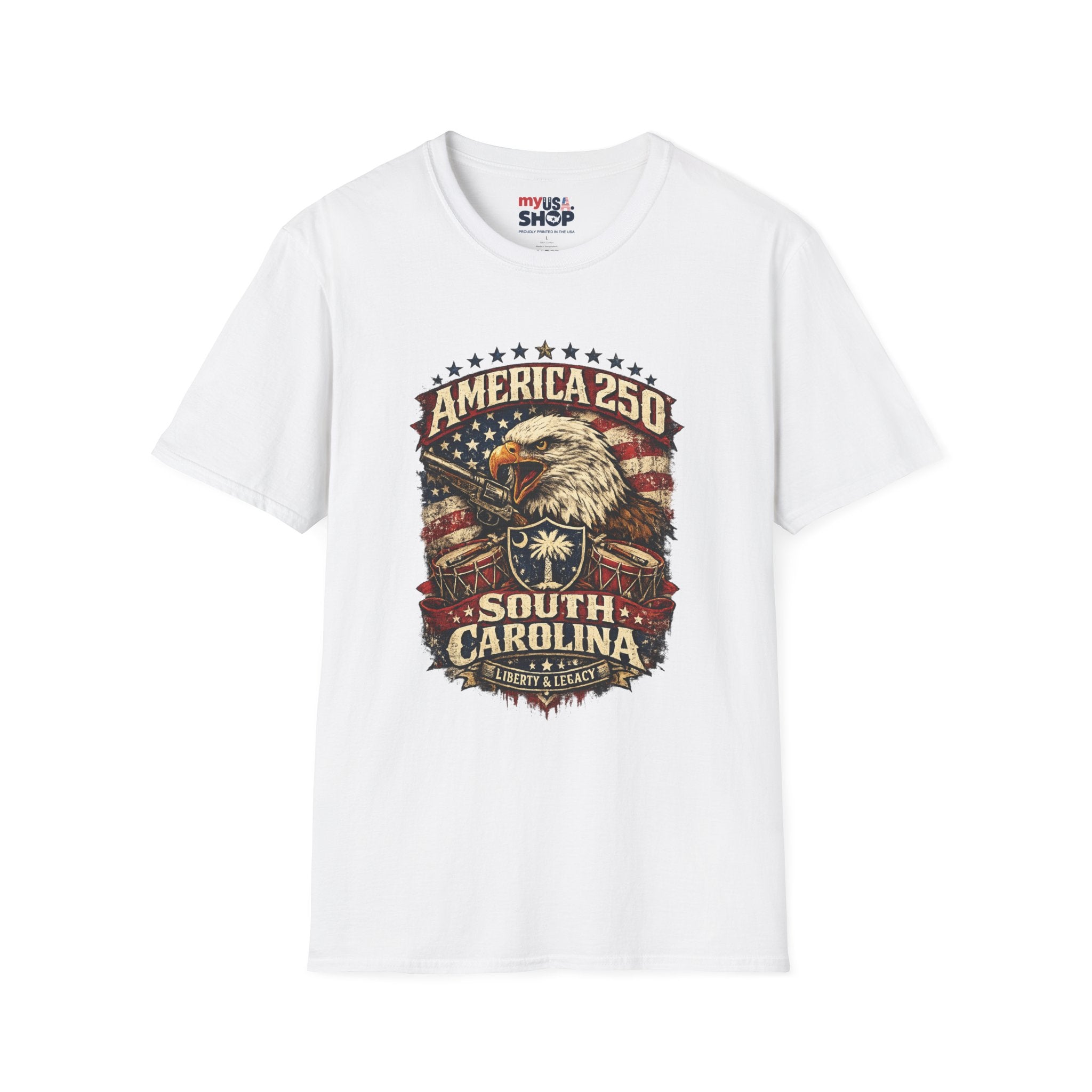 T-Shirt — America 250 South Carolina Vintage Eagle Patriotic Tee