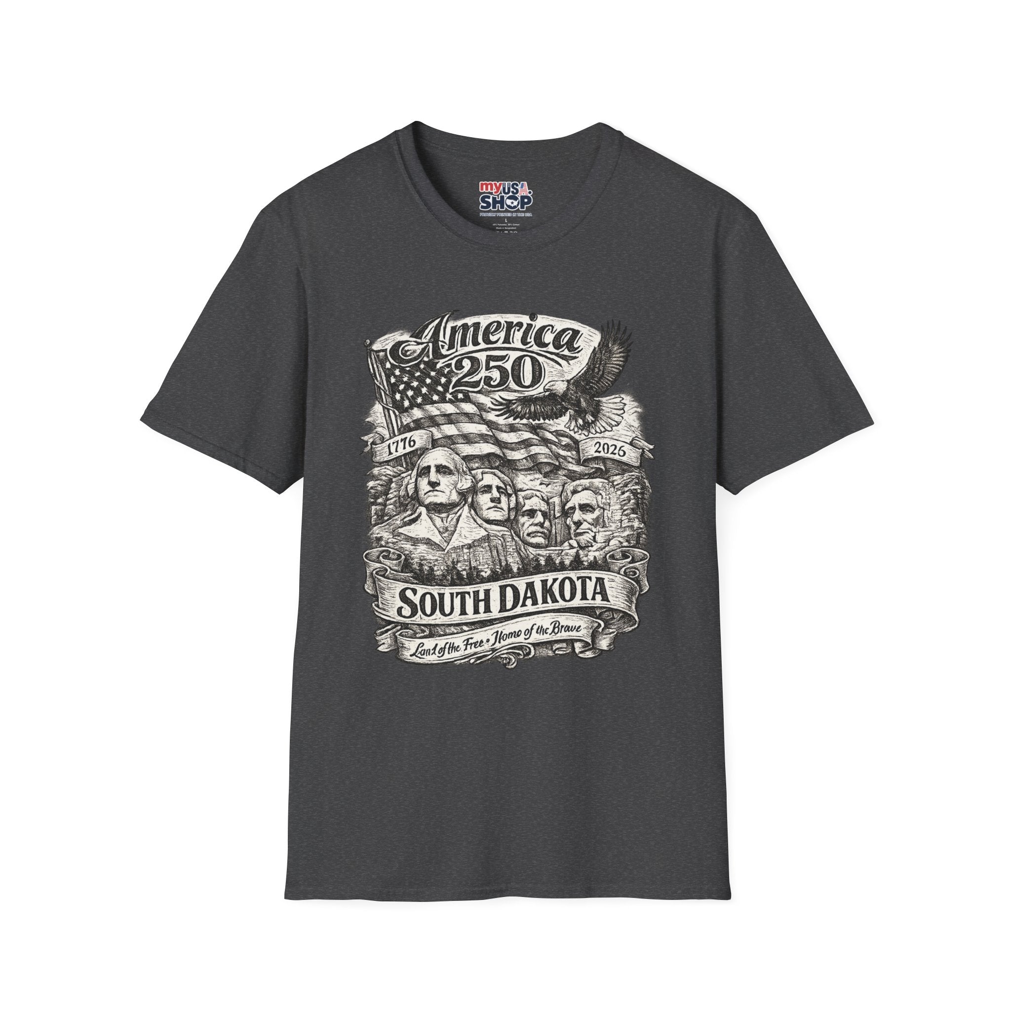 America 250 South Dakota T-Shirt — Mount Rushmore Patriotic Anniversary Graphic Tee