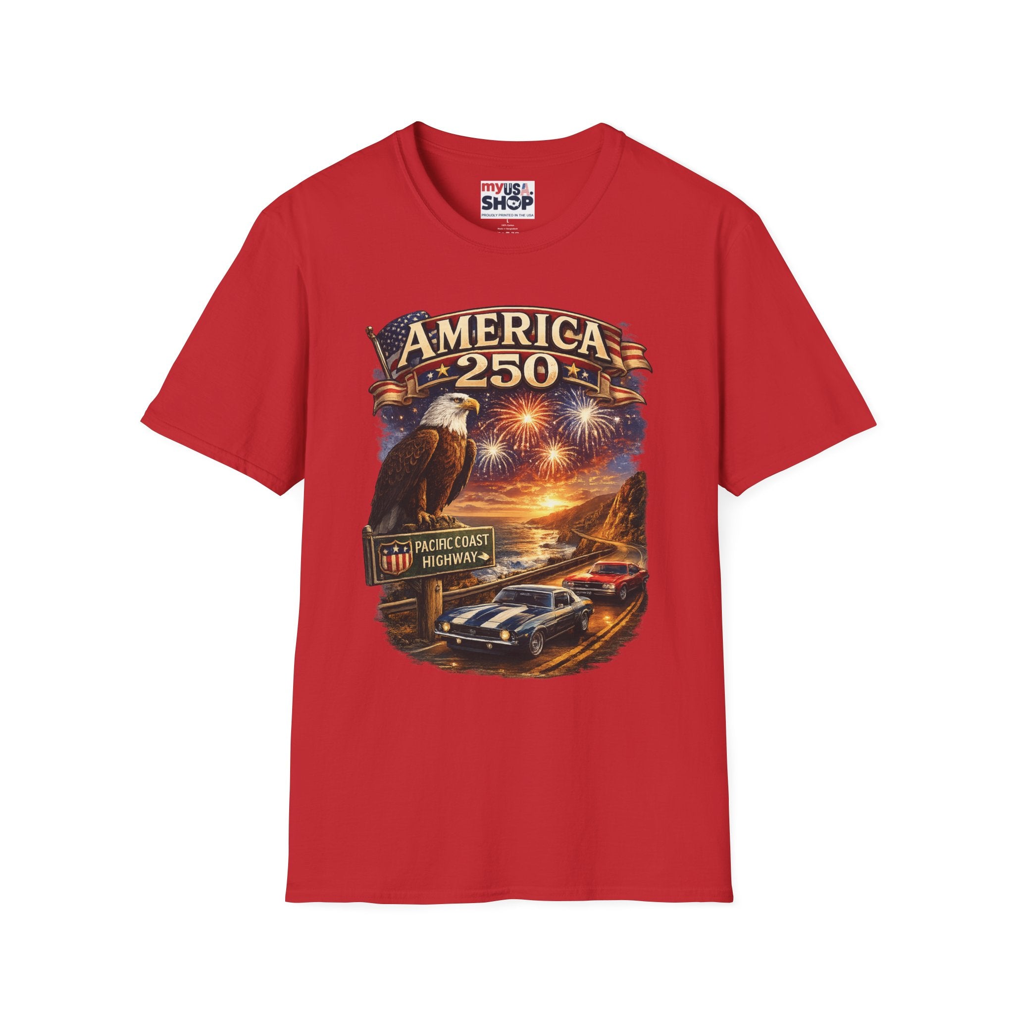 America 250 Eagle Fireworks T-Shirt