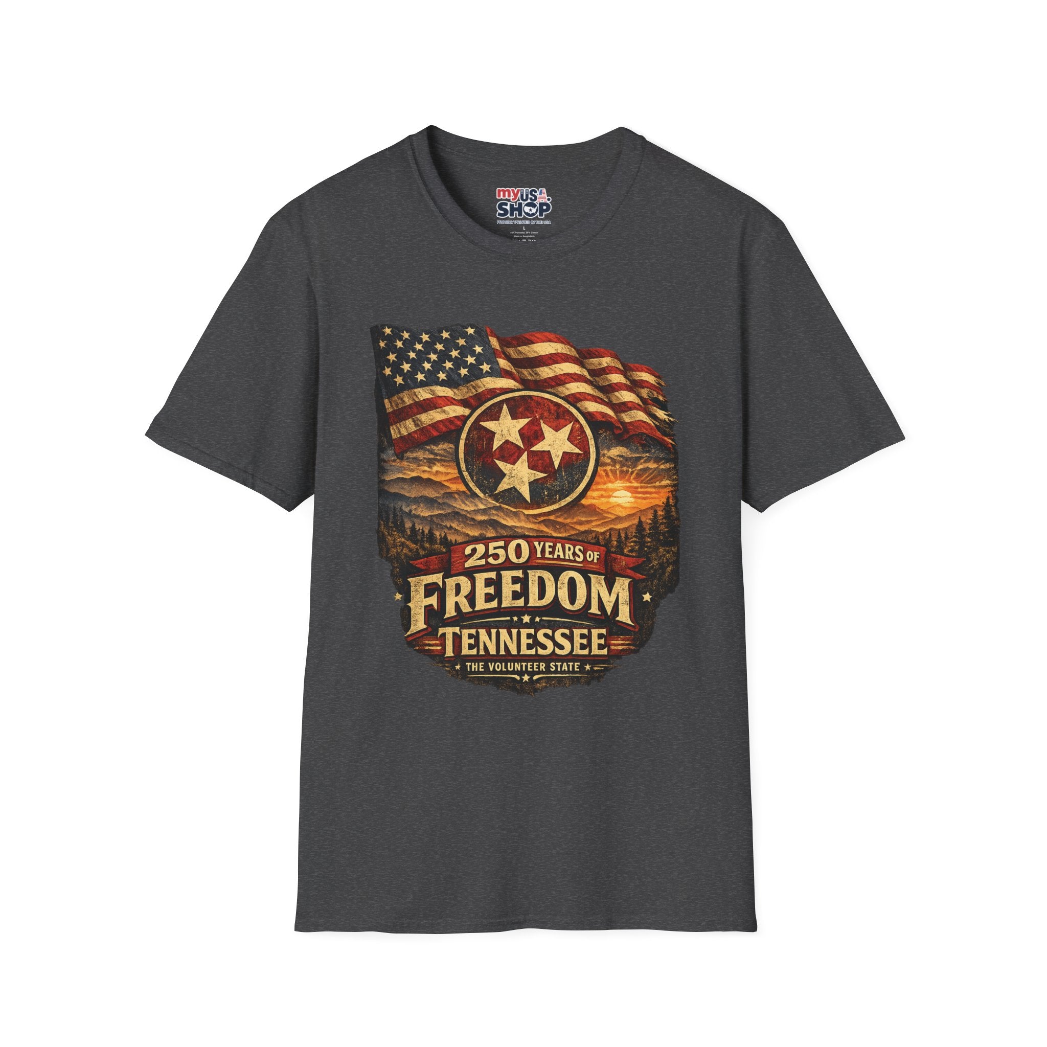 America 250 Tennessee T-Shirt — 250 Years of Freedom Patriotic Graphic Tee