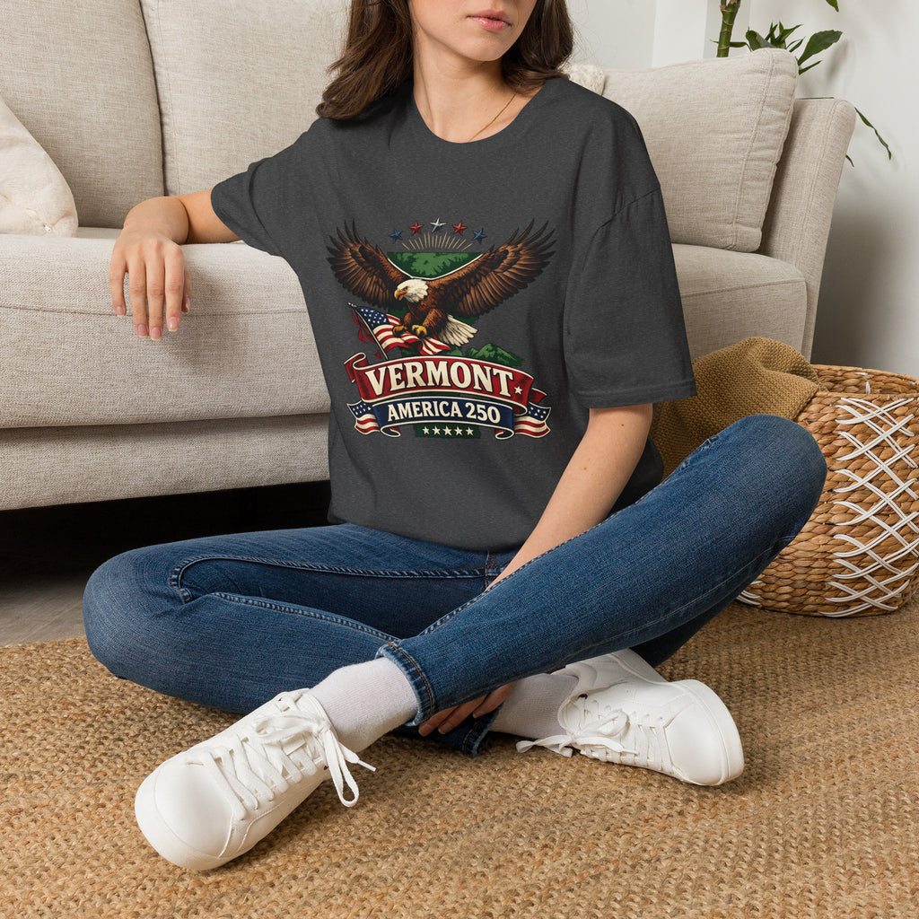 America 250 – Vermont Eagle Heritage Vintage Tee Design