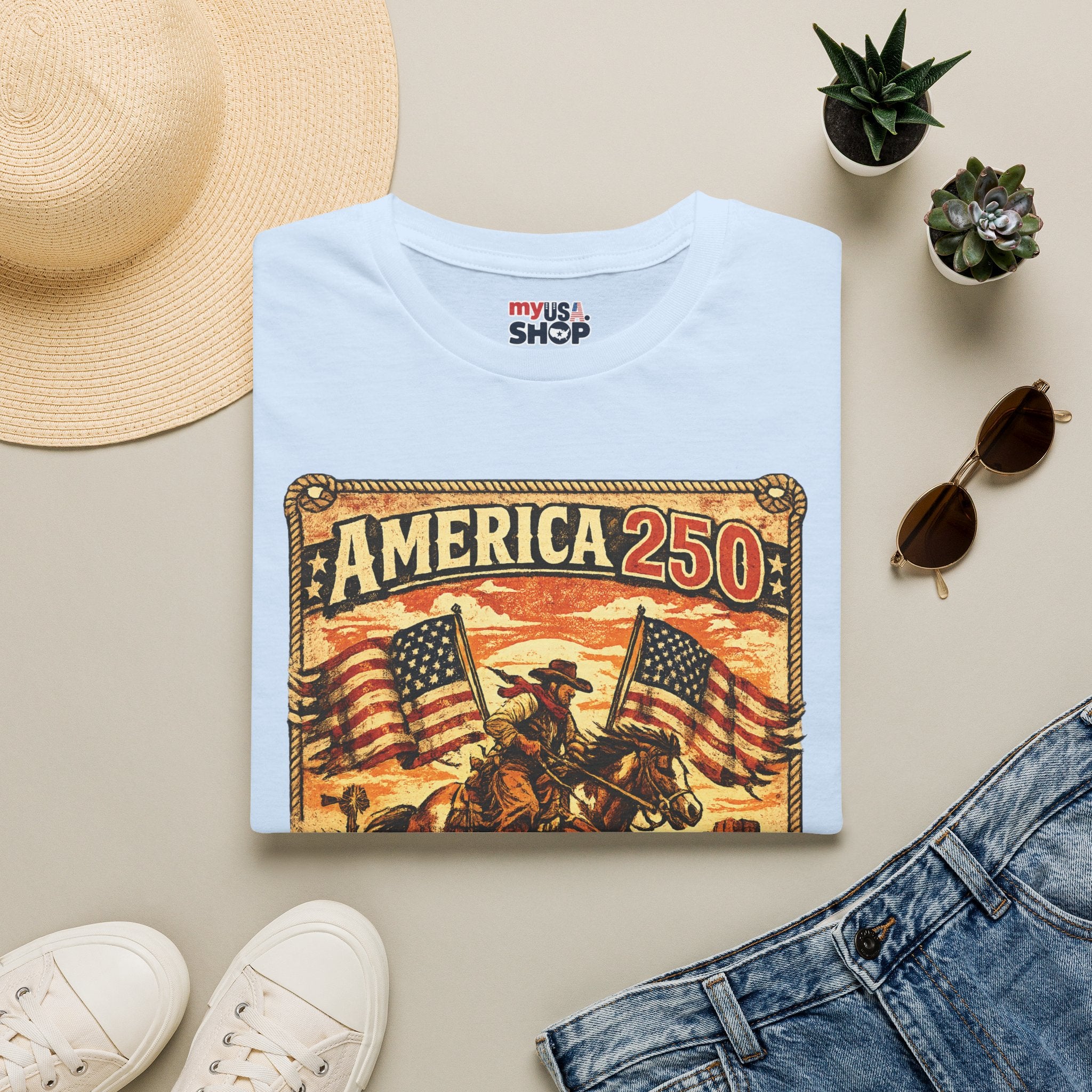 America 250 Nebraska Strong T-Shirt — Patriotic Centennial Retro Tee