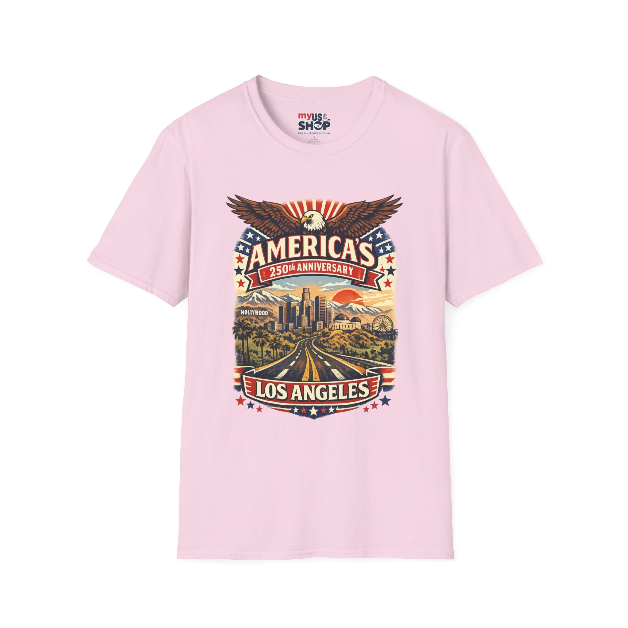 America 250 Patriotic Route to Los Angeles California Tee