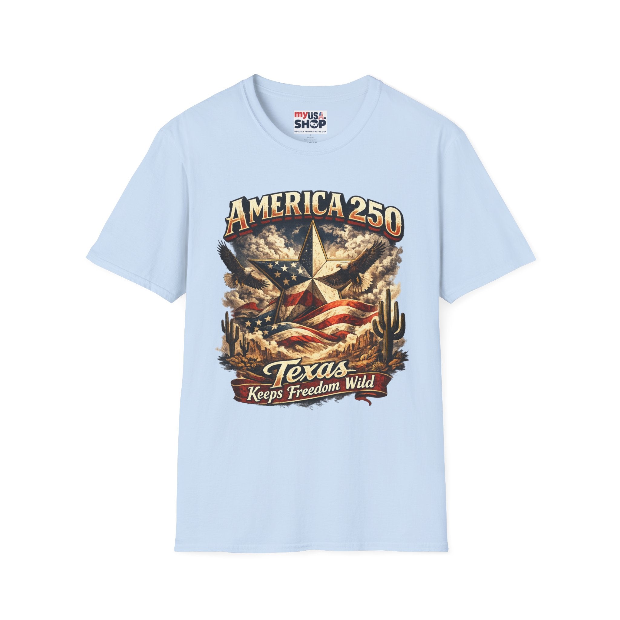 America 250 Texas Shirt — Texas Keeps Freedom Wild Patriotic Tee