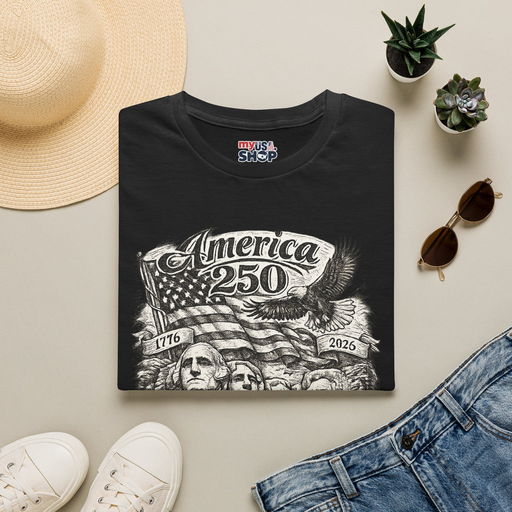 America 250 South Dakota T-Shirt — Mount Rushmore Patriotic Anniversary Graphic Tee