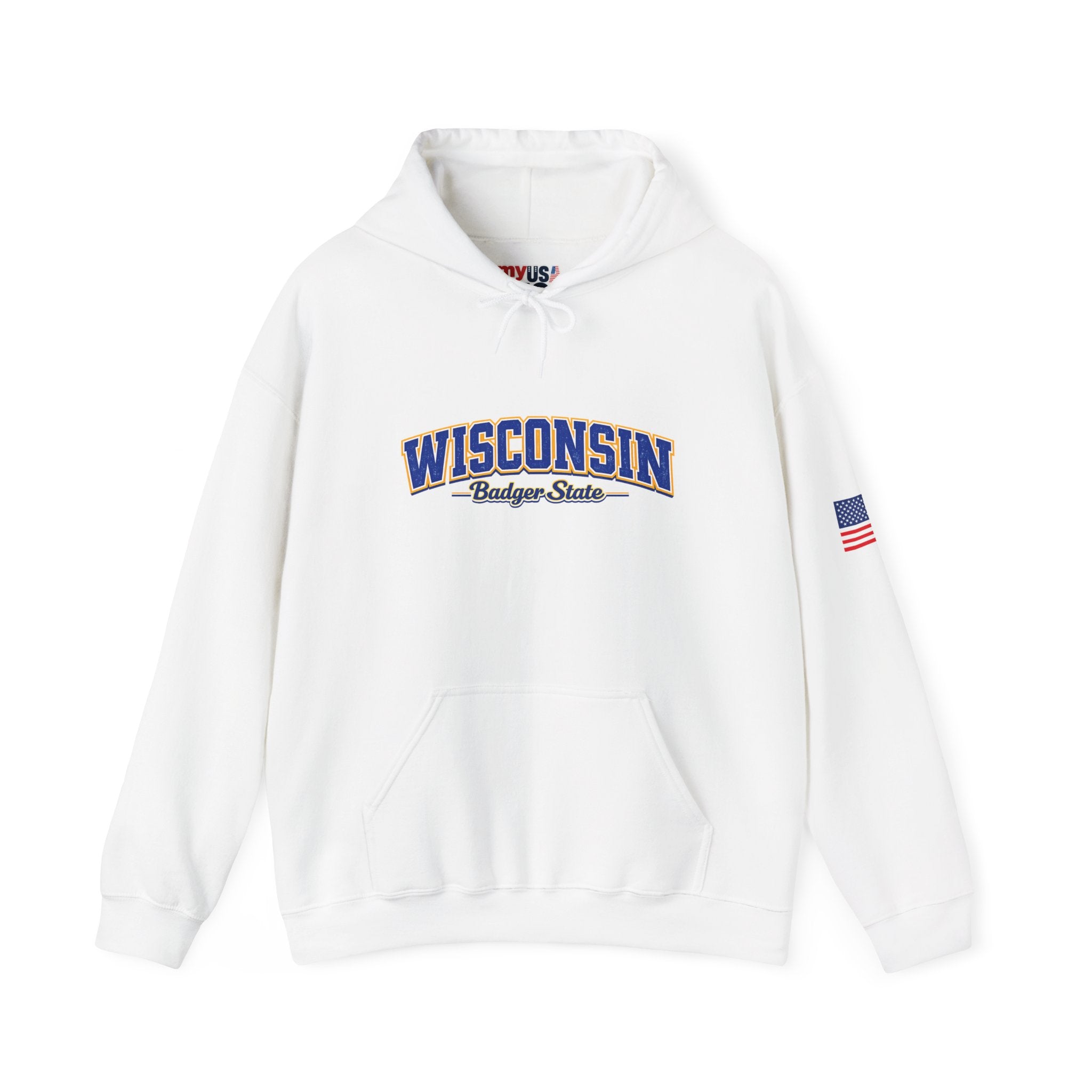 Wisconsin Badger State Heavy Blend Hooded Sweatshirt