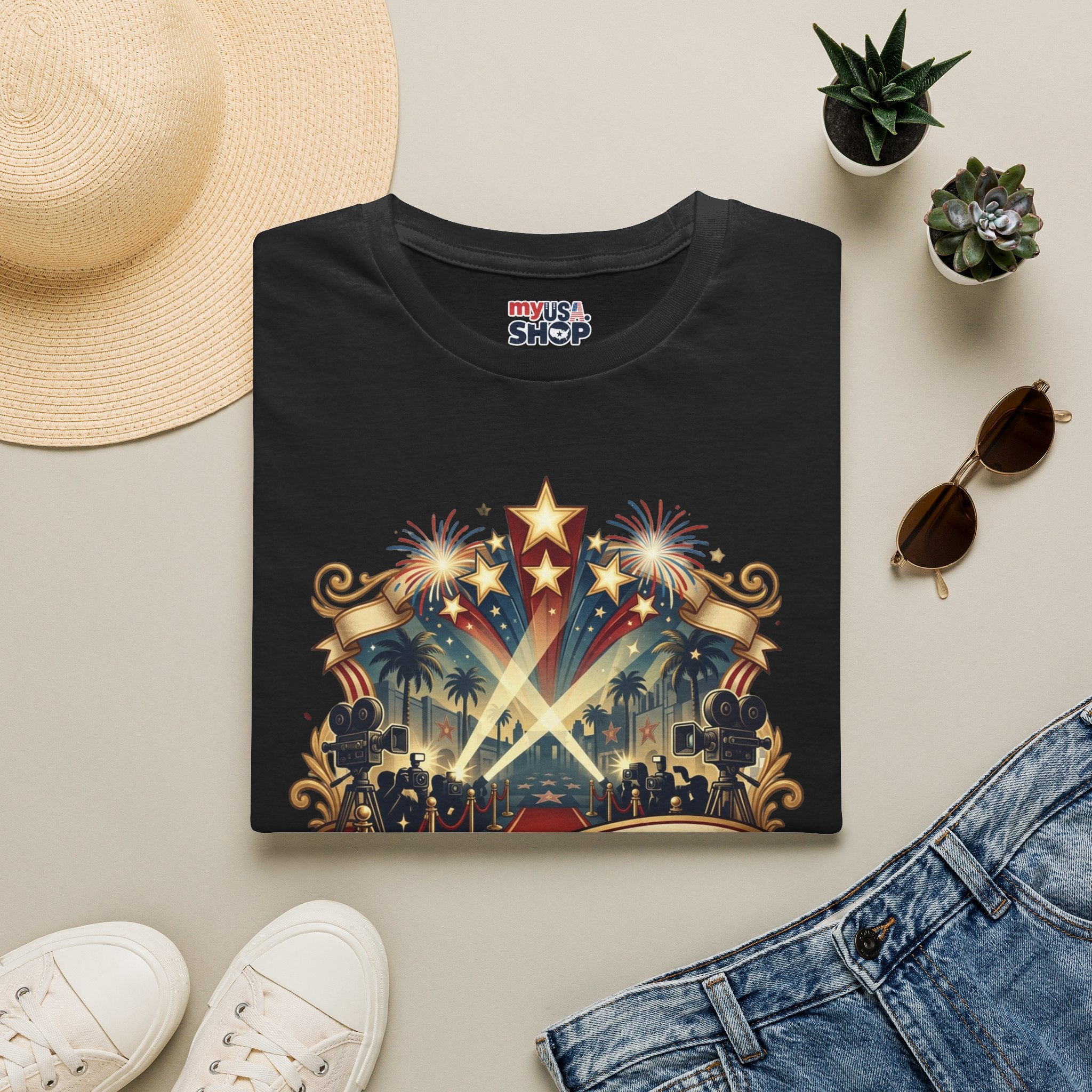 Stars of Freedom T‑Shirt — America 250 Patriotic Celebration Tee Pop Culture