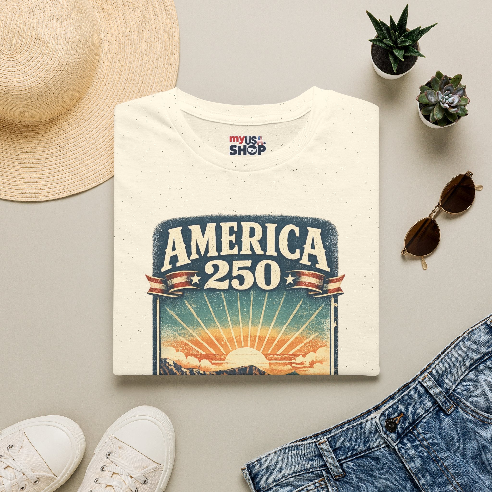 Oregon America 250 Shirt — Crater Lake Sunset Vintage Tee