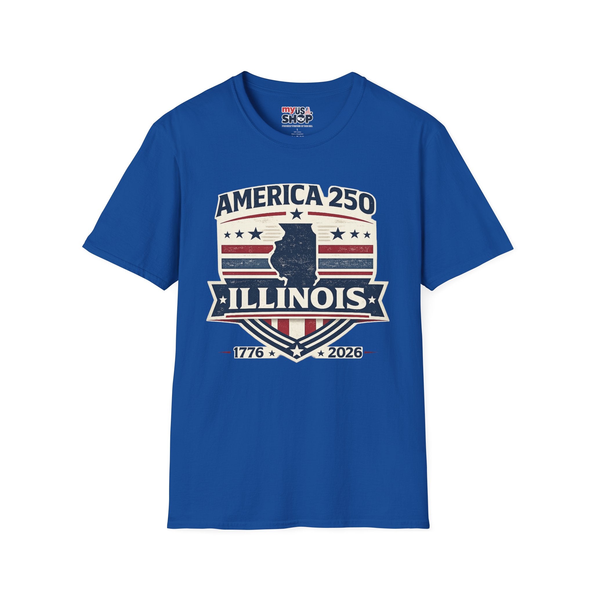 America 250 Illinois T-Shirt — 1776–2026 USA State Pride Tee