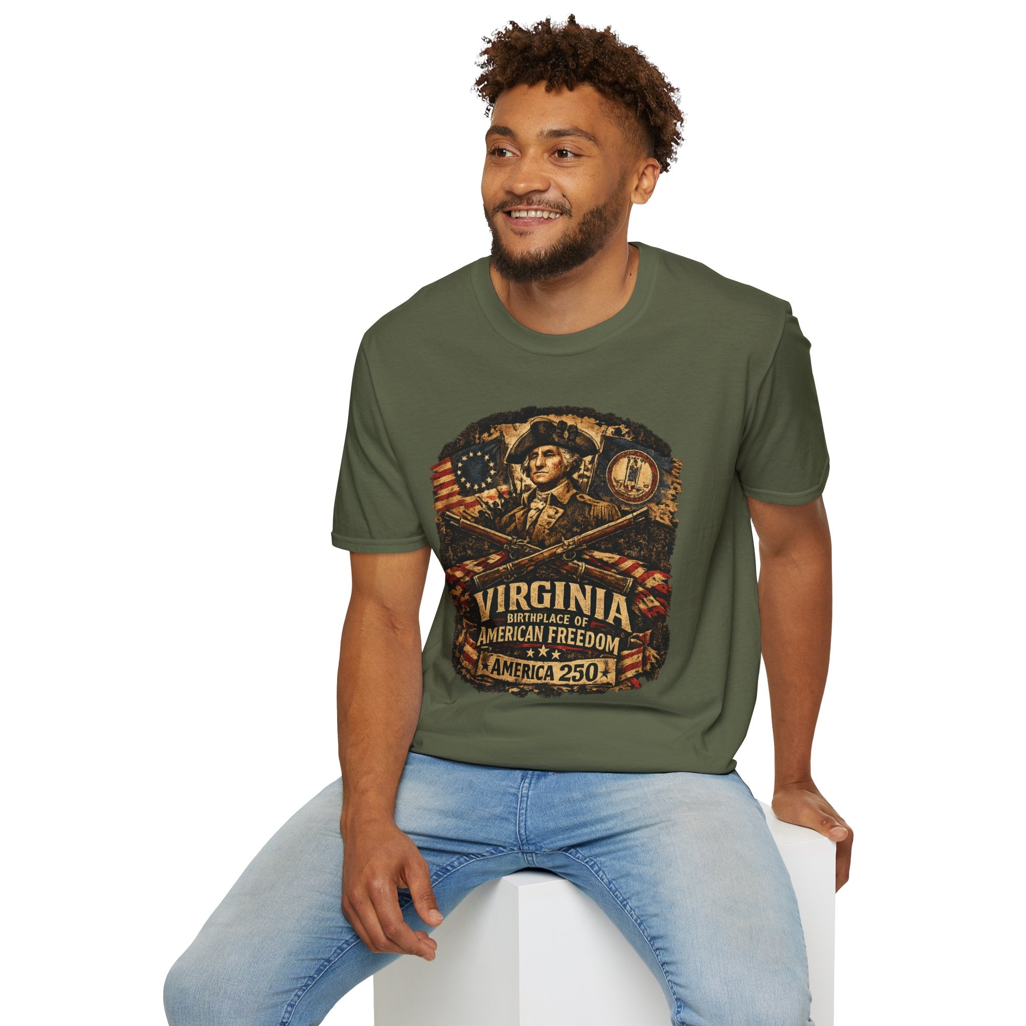 America 250 Virginia- American Freedom Tee Design