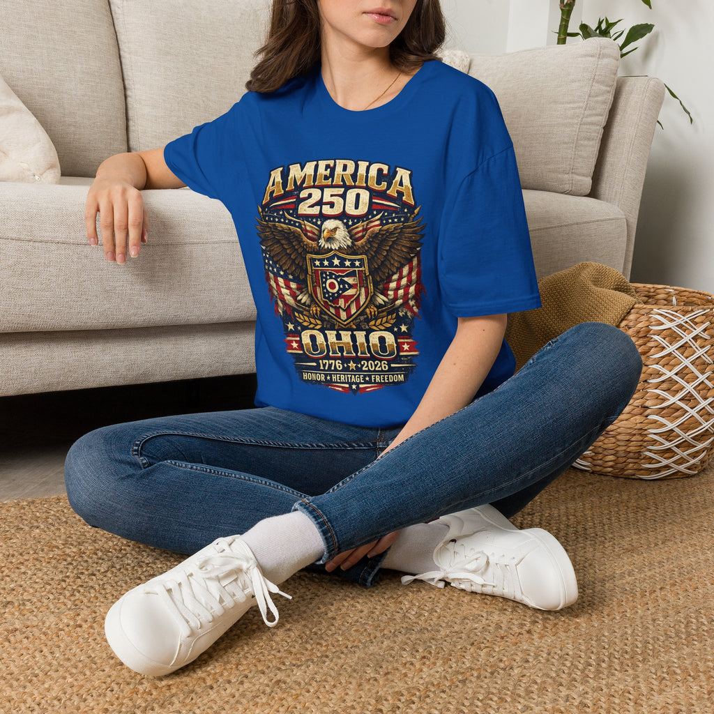 America 250 Ohio Eagle T-Shirt —1776–2026 Patriotic Tee