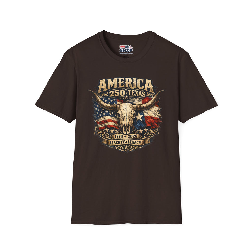 America 250 Texas T-Shirt — 250th Anniversary Vintage Flag Design