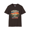America 250 Oregon Shirt — Retro Wildlife Sunset Graphic Tee