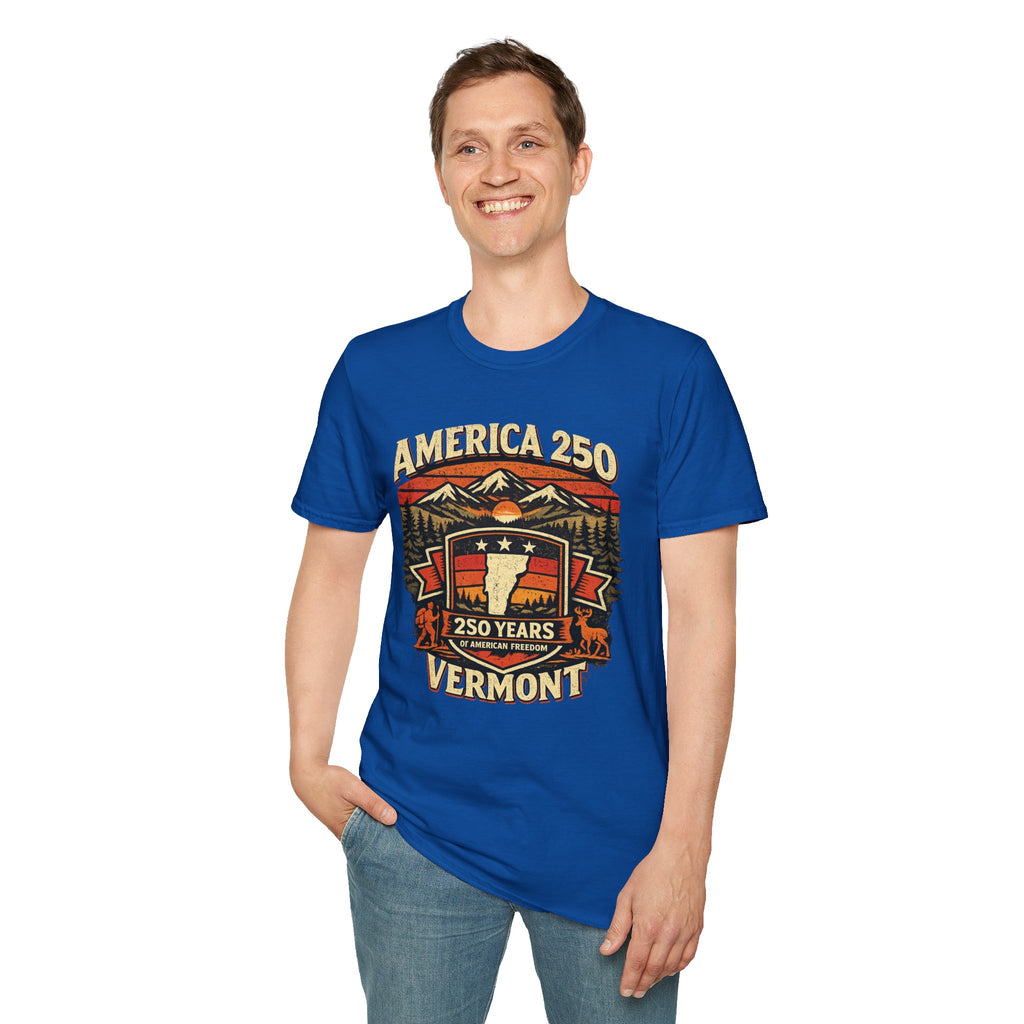 America 250 – 250 Years of American Freedom Vermont Vintage Tee Design
