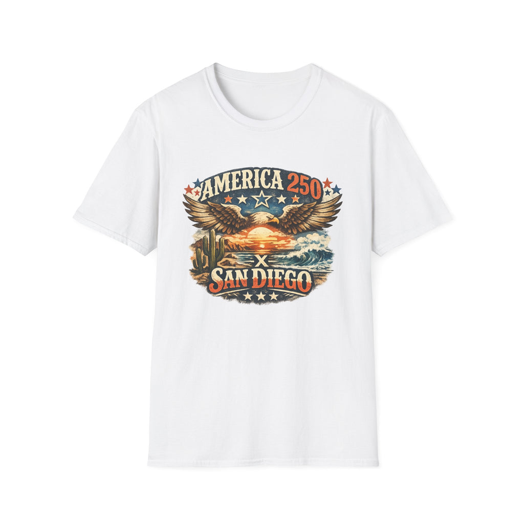 America 250 San Diego California Coastal Tee