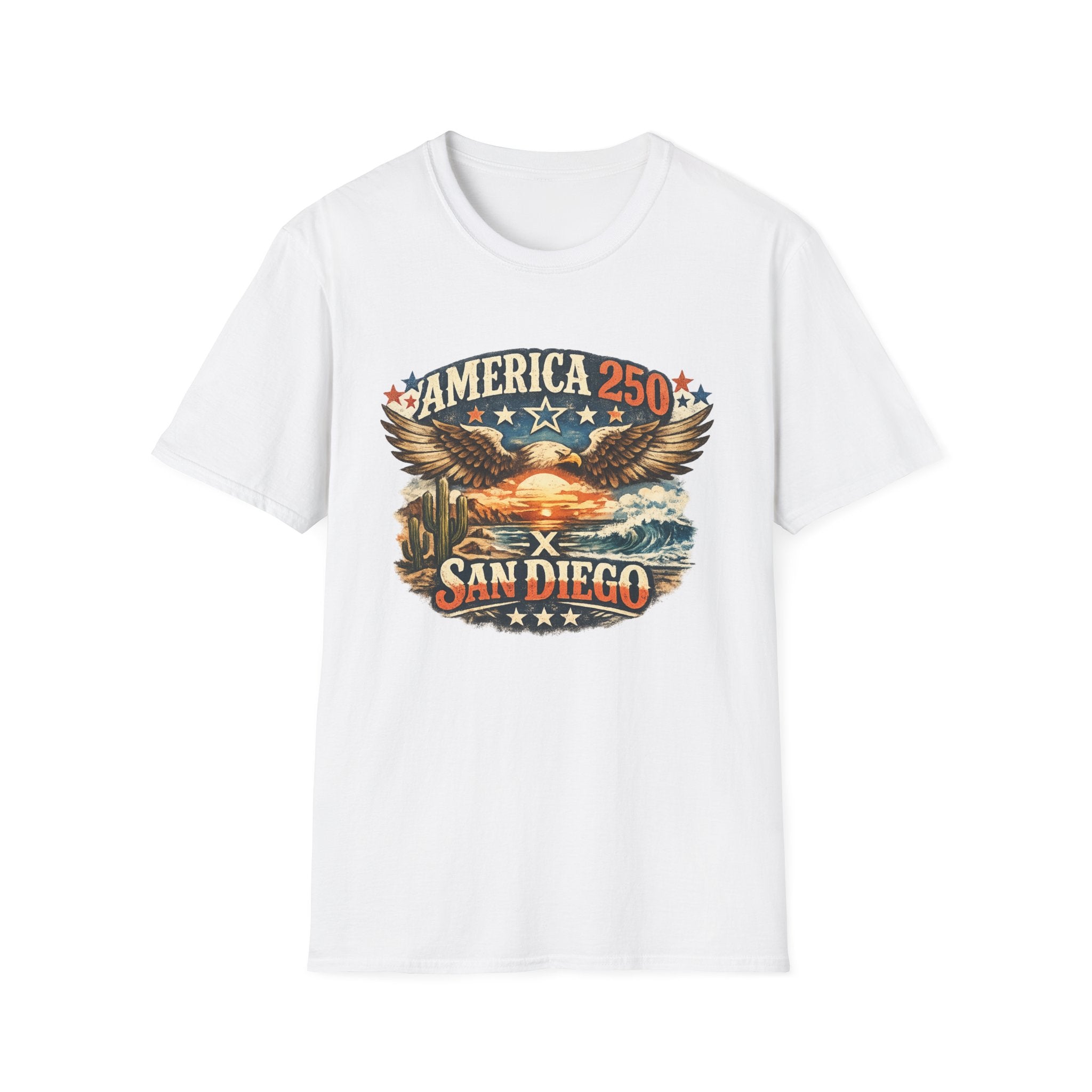 America 250 San Diego California Coastal Tee