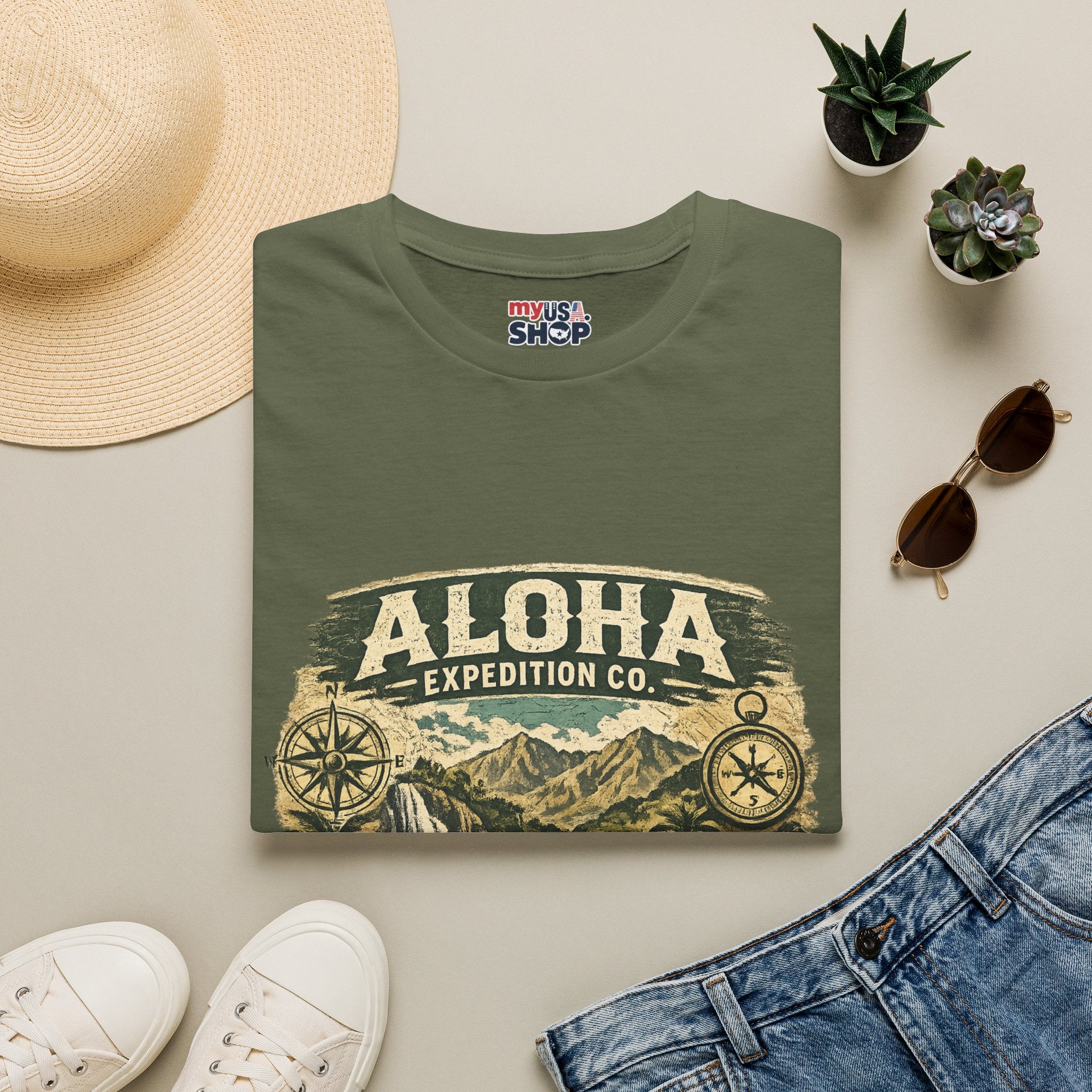 America 250 Hawaii Aloha Expedition T-Shirt — Vintage Hawaiian Adventure Tee