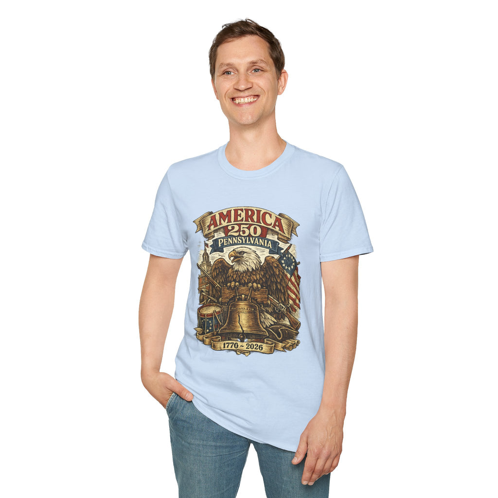 Pennsylvania America 250 Shirt — Colonial Eagle Heritage Graphic Tee