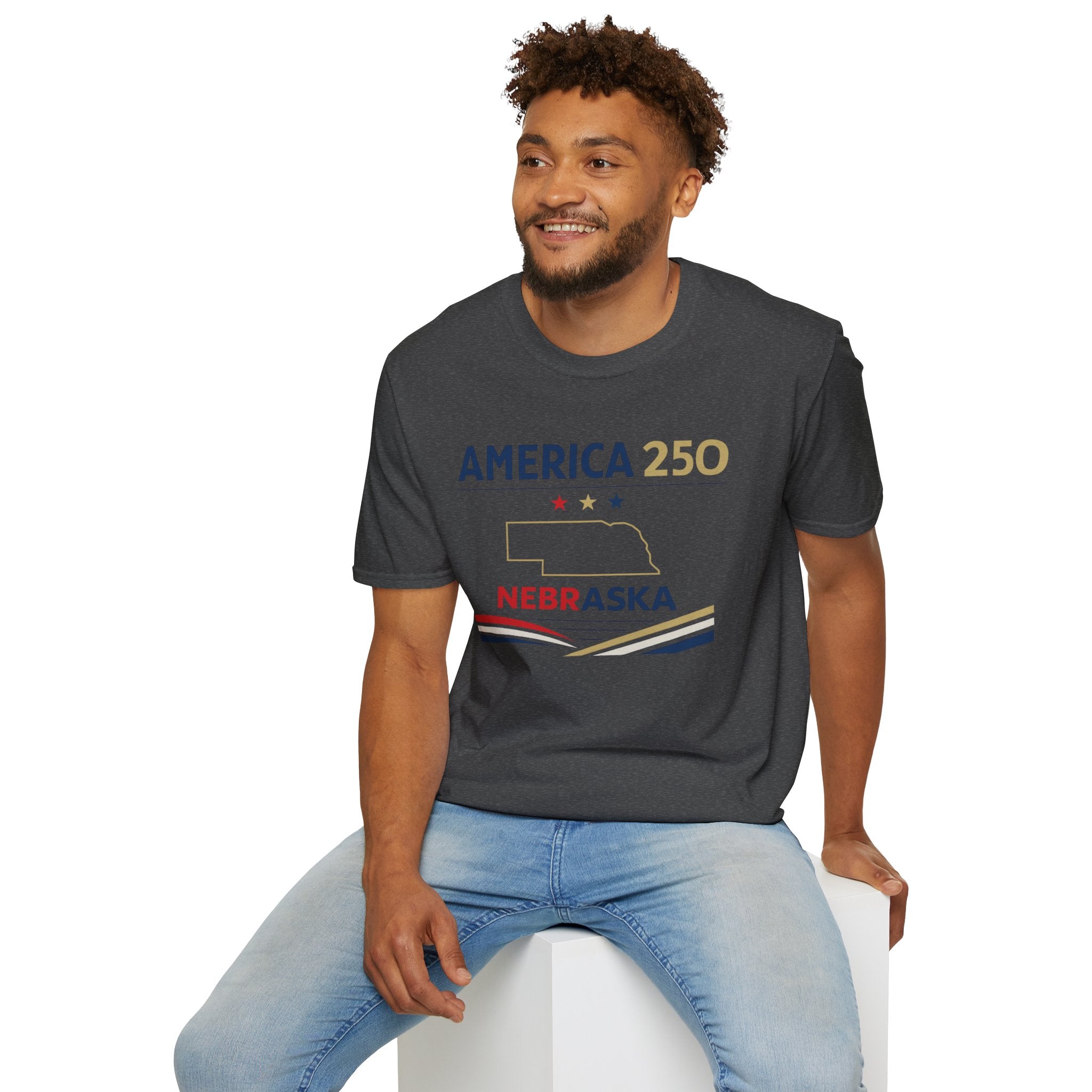 America 250 Nebraska T-Shirt — Patriotic State Pride Tee