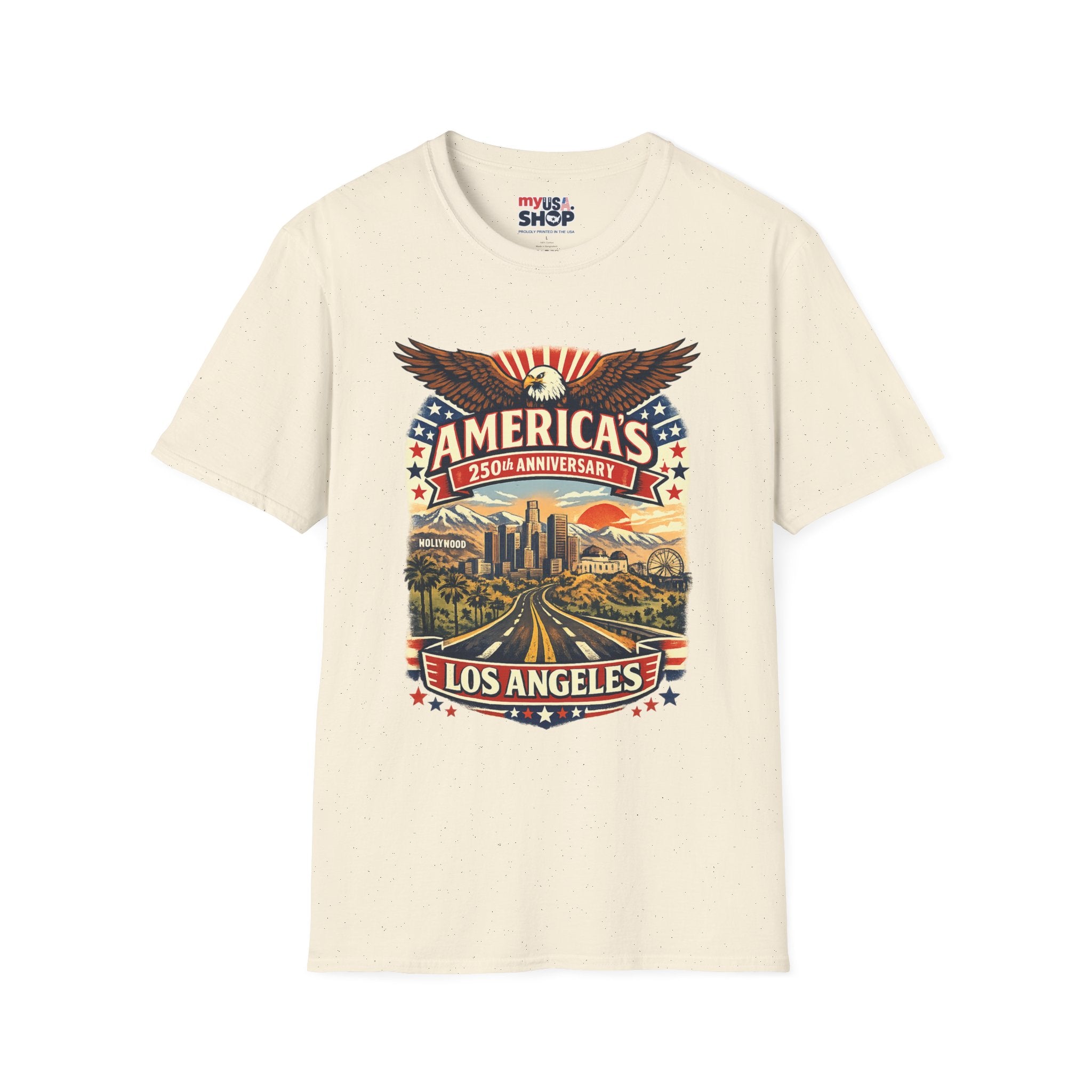 America 250 Patriotic Route to Los Angeles California Tee