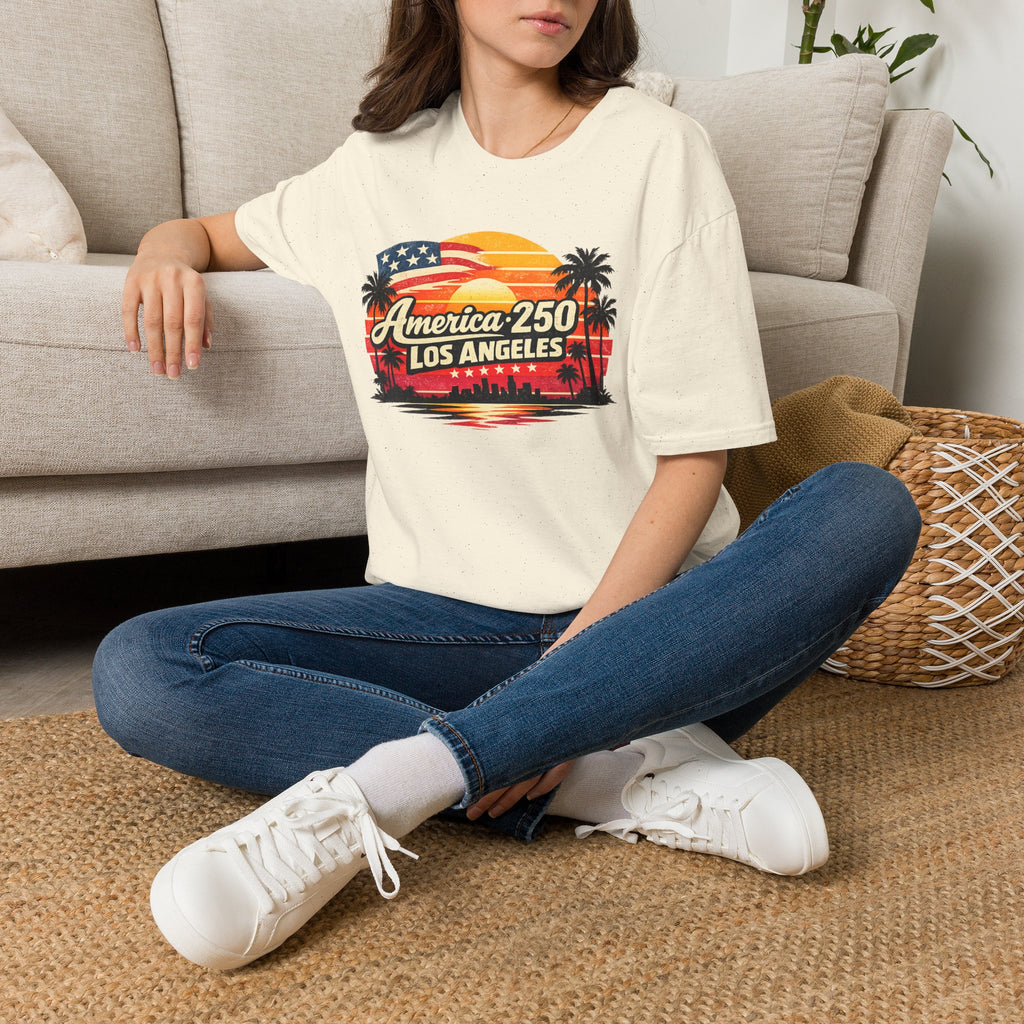 America 250 Los Angeles Retro Sunset California Tee