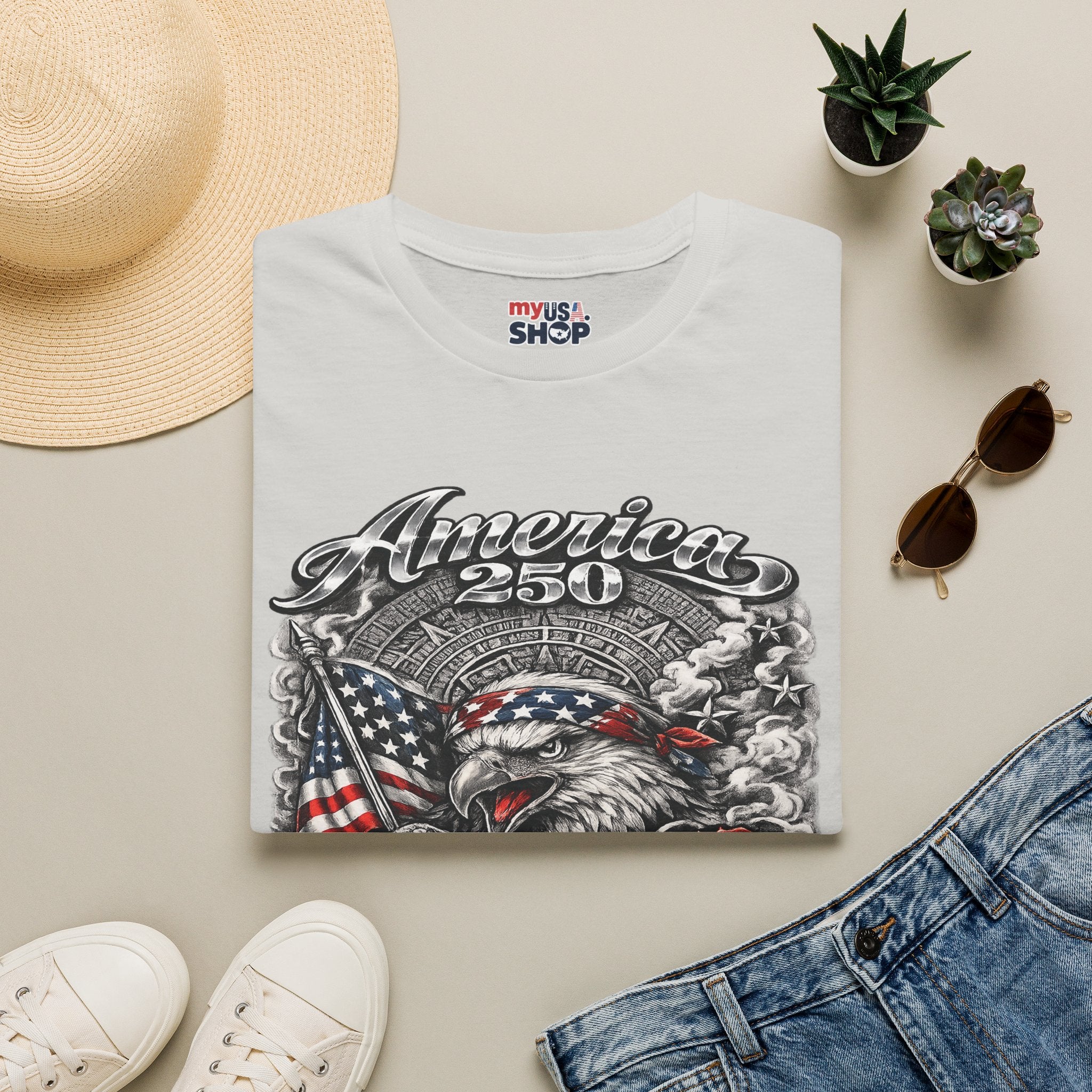 America 250 Eagle Flag — Born & Proud Patriotic
