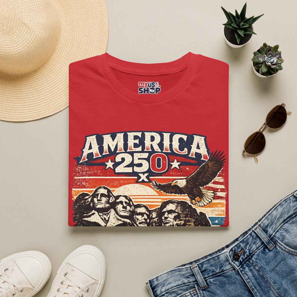 America 250 South Dakota T-Shirt — Vintage Eagle Patriotic USA Graphic Tee