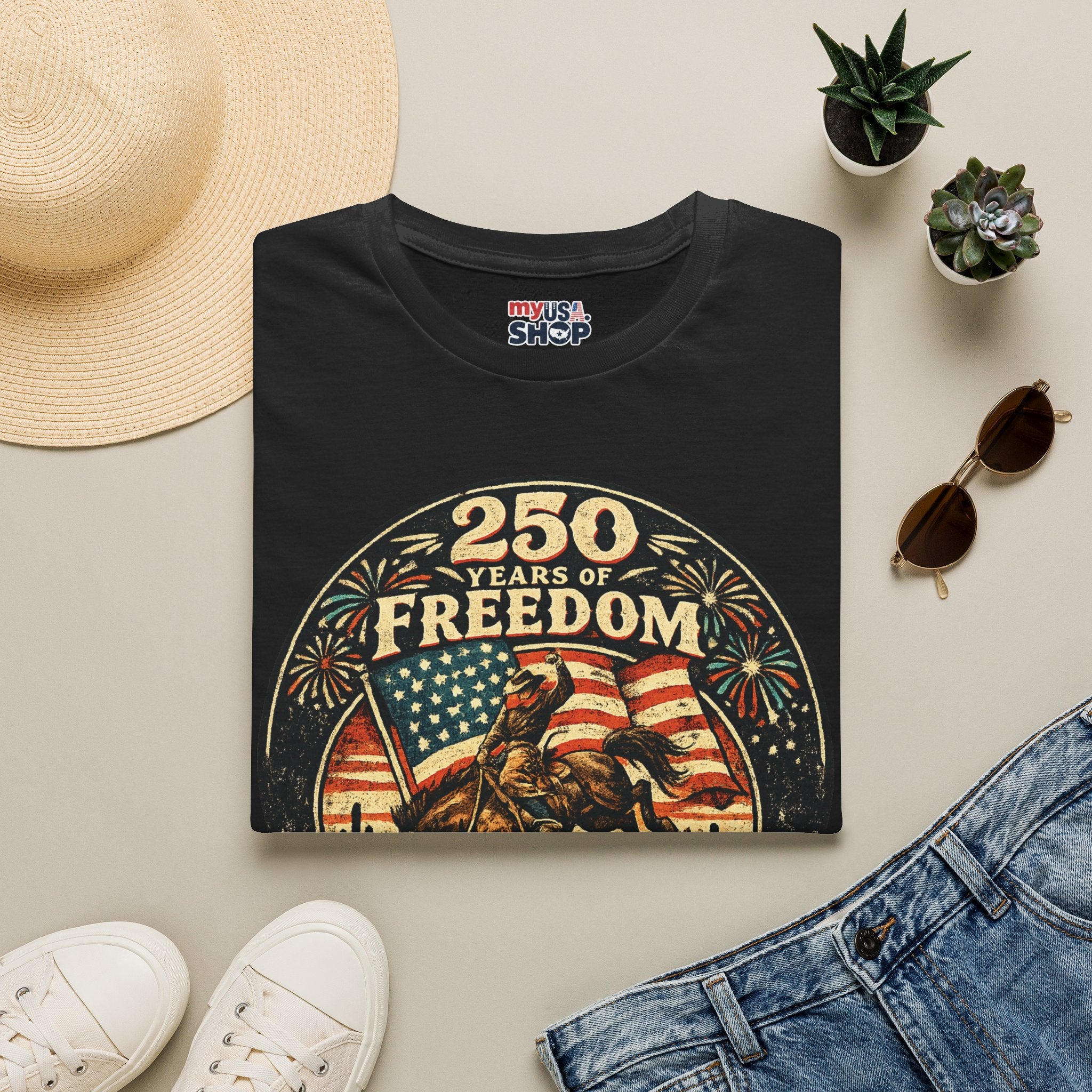 America 250 Texas T-Shirt — Texas Born American Proud Graphic Tee